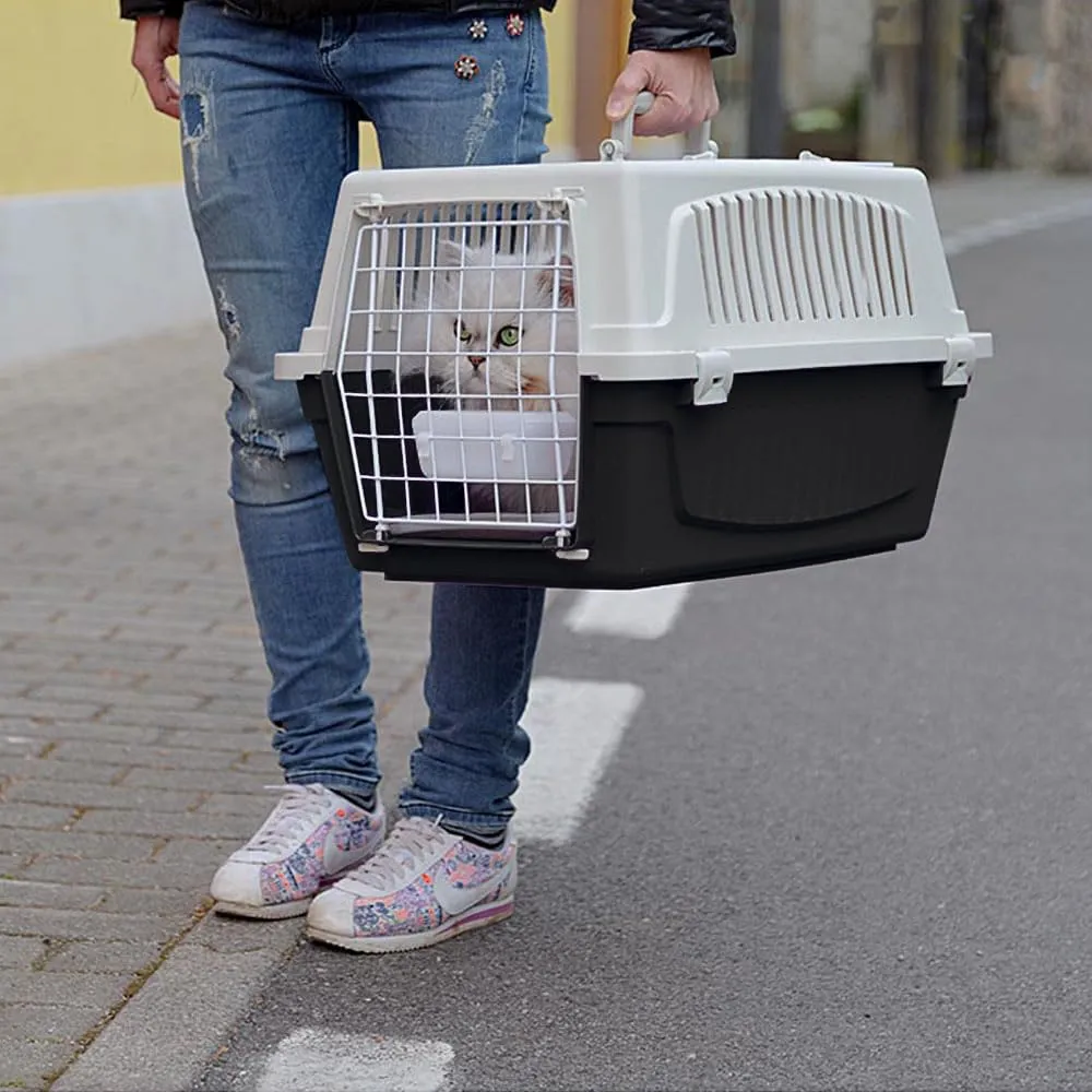 Ferplast Atlas 20 Open Trasportino Cani Piccoli e Gatti Max 8 Kg, Tetto Apribile, Cuscino e Ciotola Inclusi, 37 x 58 x h 32 cm - immagine 2