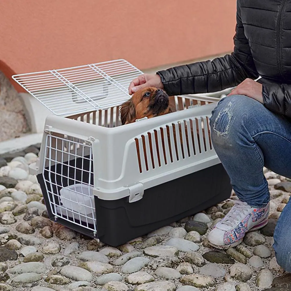 Ferplast Trasportino Cani Piccoli Trasportino Gatti max 12 Kg ATLAS 30 OPEN con Cuscino e Ciotola, Tetto Apribile, 40 x 60 x h 38 cm - immagine 2