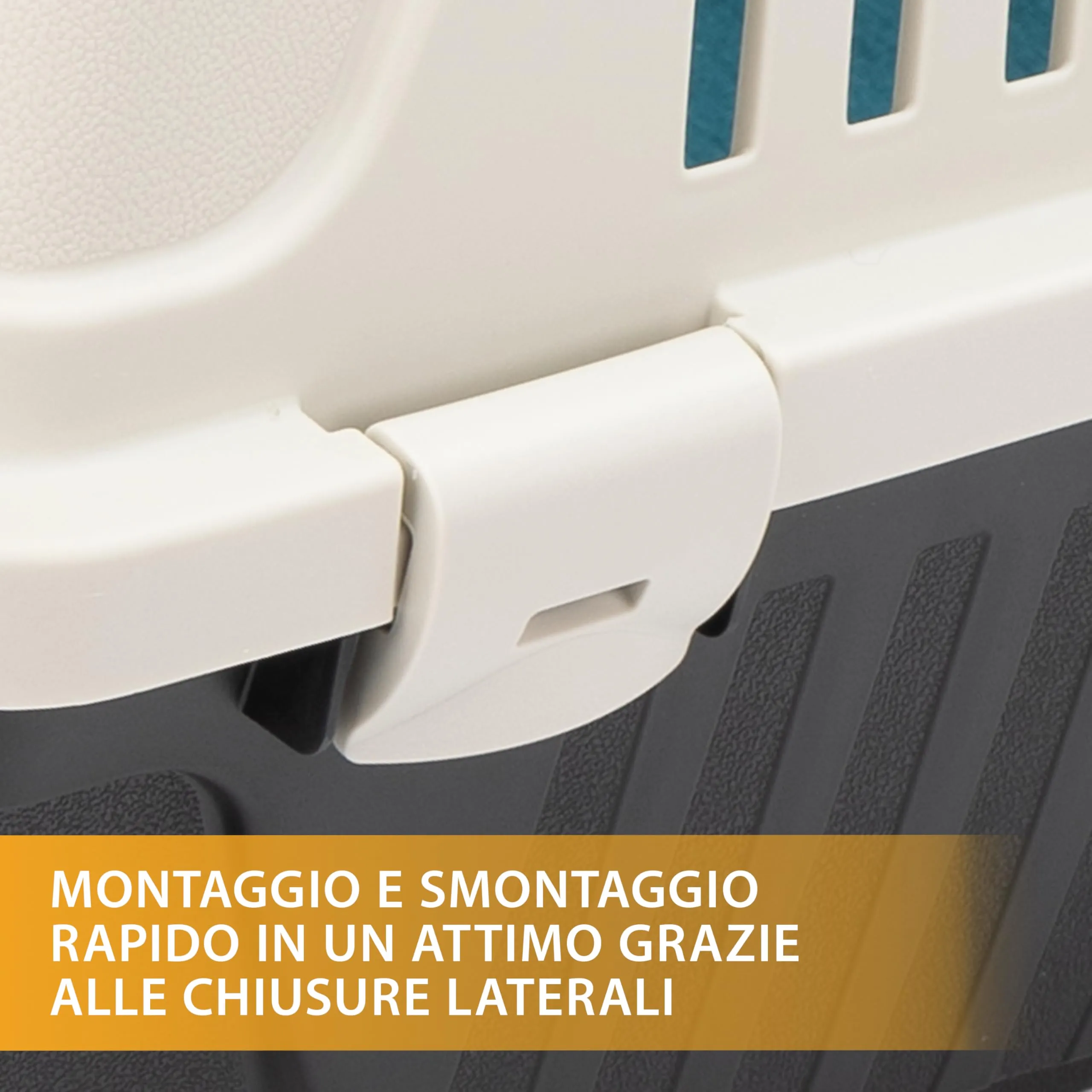 Ferplast Trasportino Cani Piccoli Trasportino Gatti max 12 Kg ATLAS 30 OPEN con Cuscino e Ciotola, Tetto Apribile, 40 x 60 x h 38 cm - immagine 5