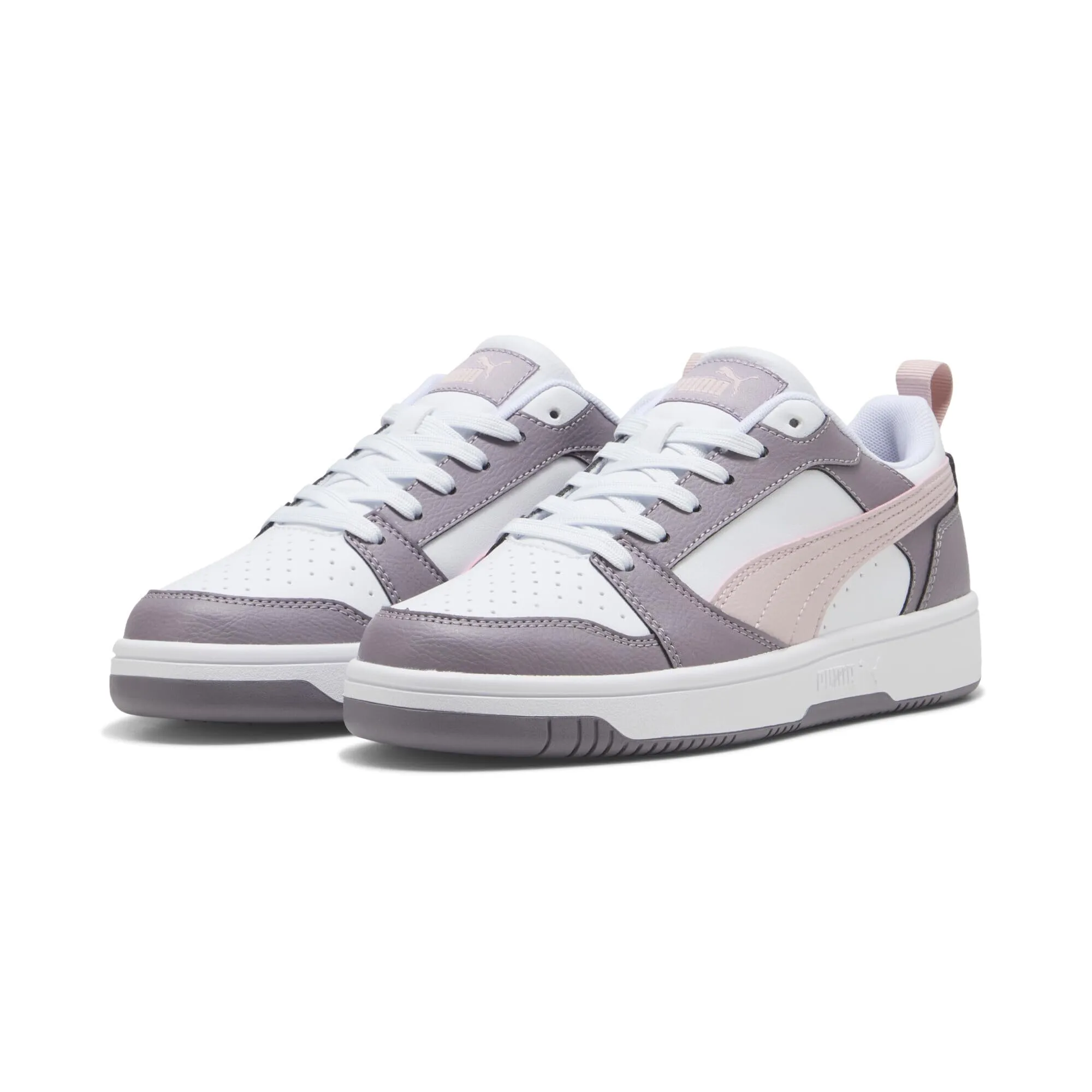 Puma Rebound V6 Low, Sneaker Unisex - Adulto, White Mauve Mist Plum Jam, 48.5 EU - immagine 1