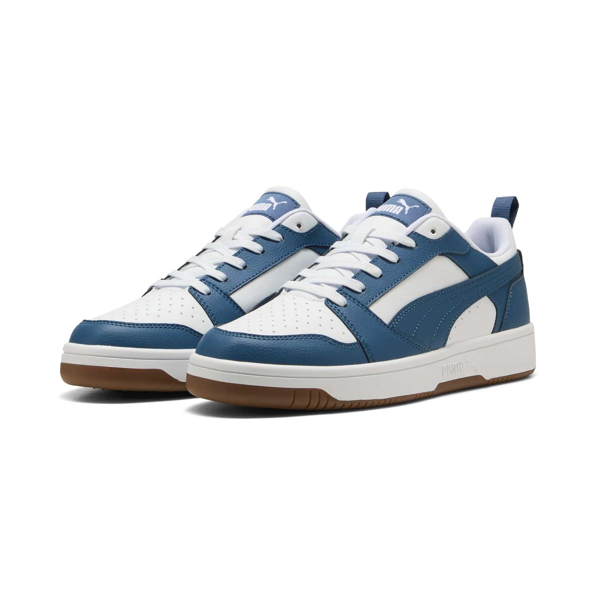 Puma Rebound V6 Low, Sneaker Unisex - Adulto, White Dark Indigo Gum, 36 EU - immagine 1