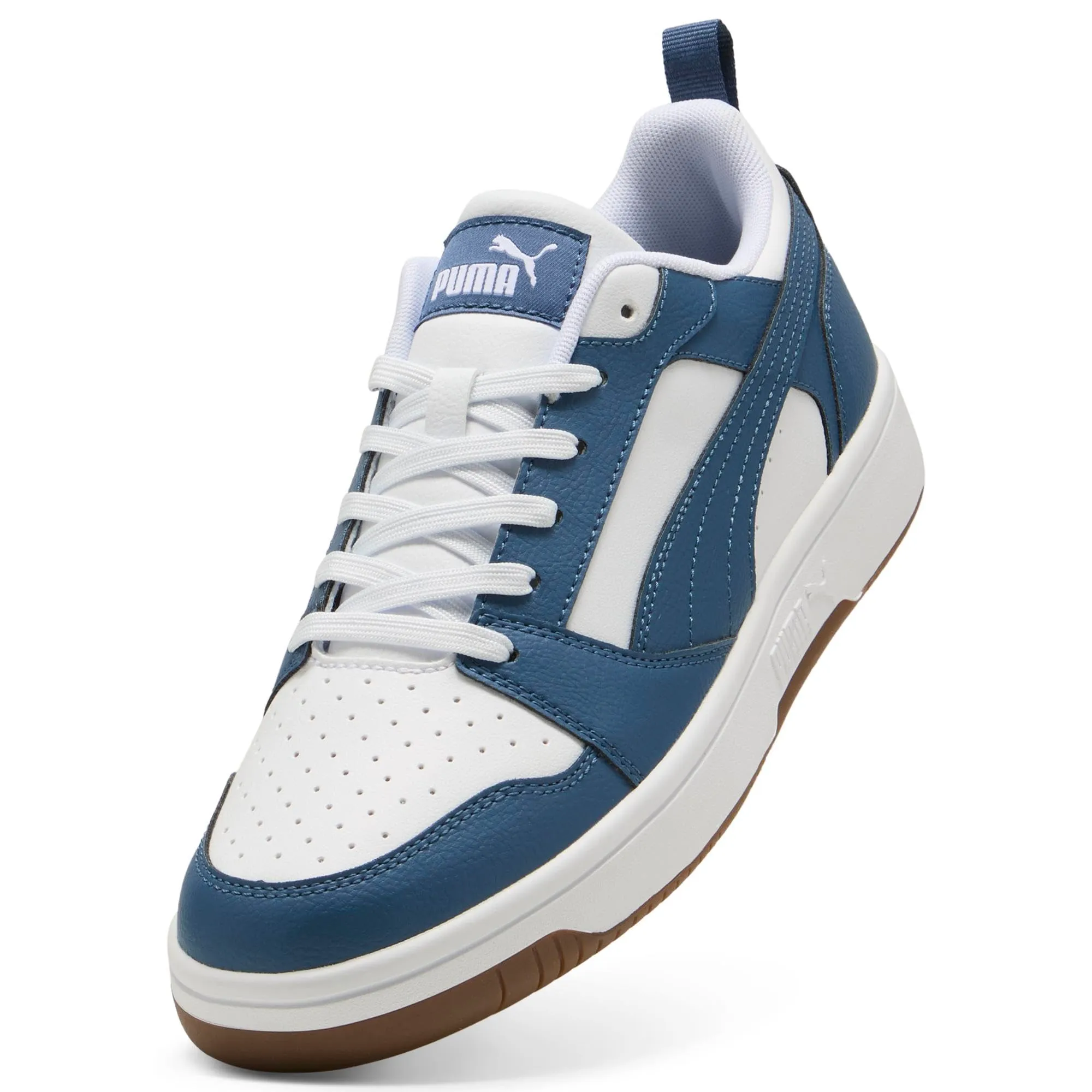 Puma Rebound V6 Low, Sneaker Unisex - Adulto, White Dark Indigo Gum, 37 EU - immagine 6
