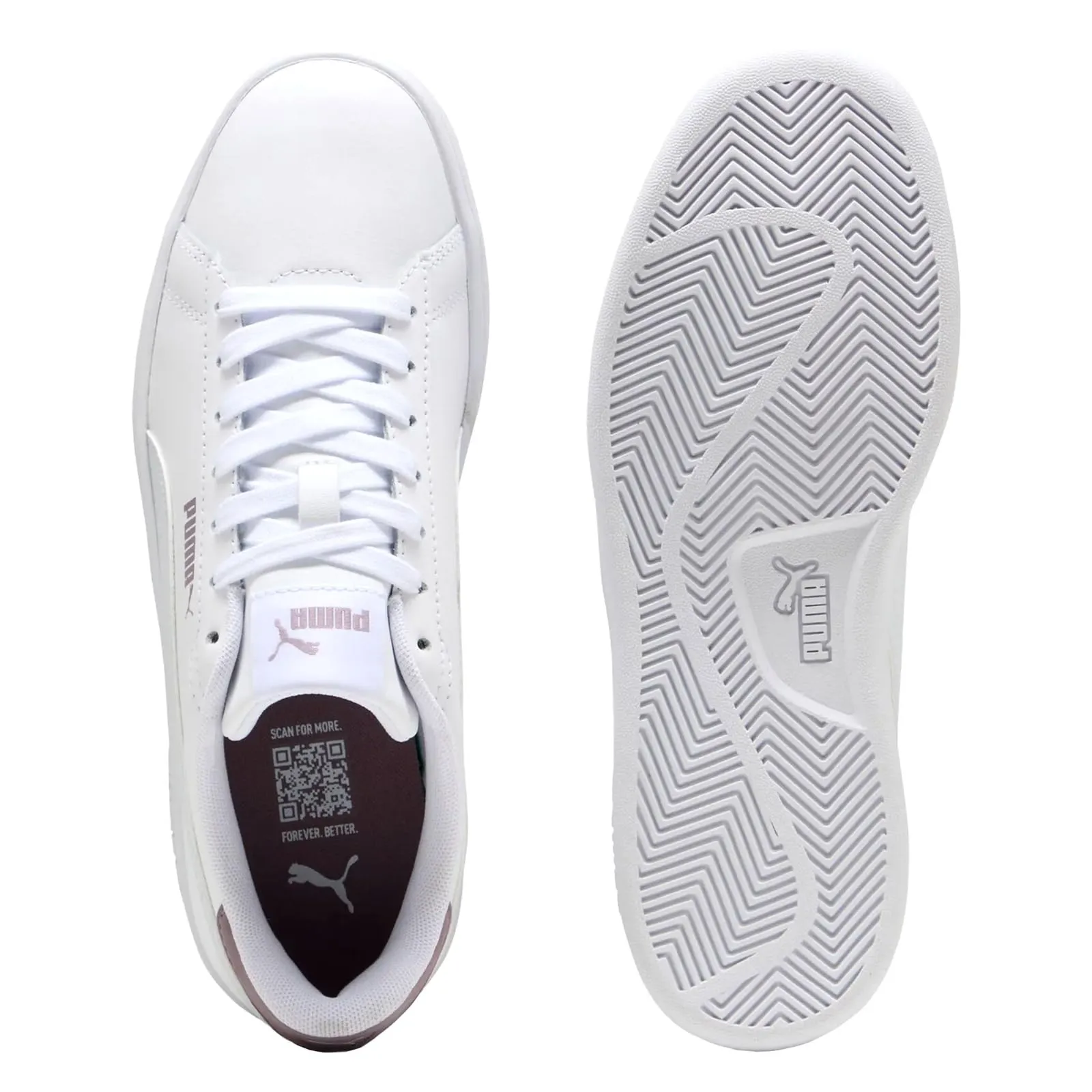Puma Smash 3.0 L, Sneaker Uomo, Puma Confettura Bianca Silver Mist Plum, 42.5 EU - immagine 5