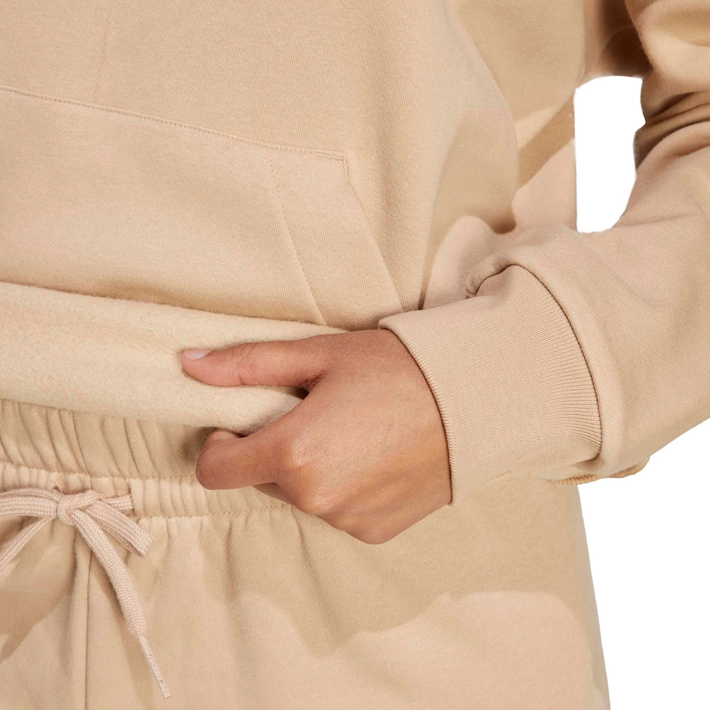 Adidas Donna Essentials Small Logo Feel Cozy Hoodie, Warm Sandstone/White, S - immagine 5