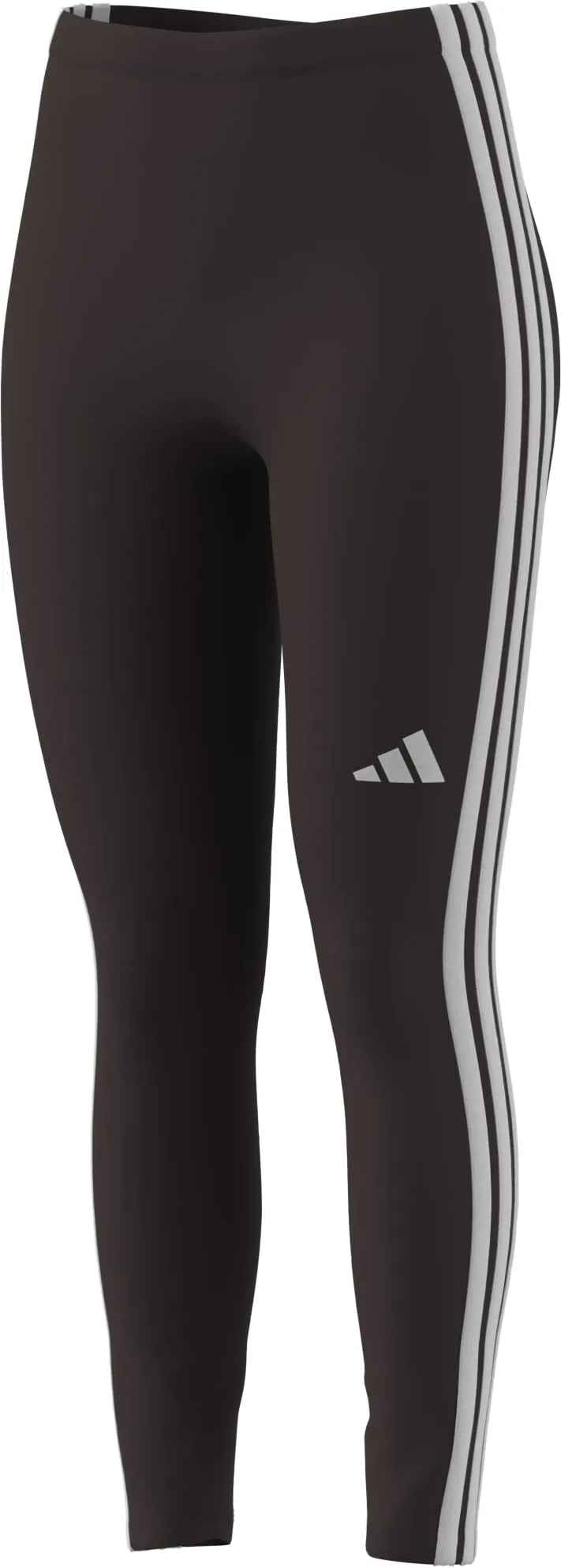 Adidas Women's Essentials 3-Stripes Cotton Leggings Shadow Brown/White XS XS - immagine 4