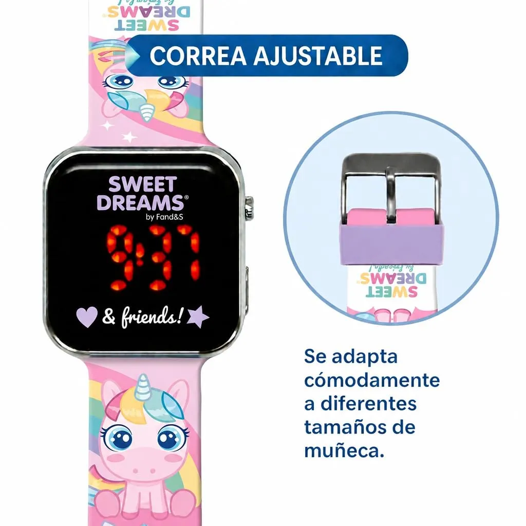 Kids Licensing Orologio digitale per bambini unisex automatico con cinturino in plastica KL11621, Sweet Dreams - immagine 3