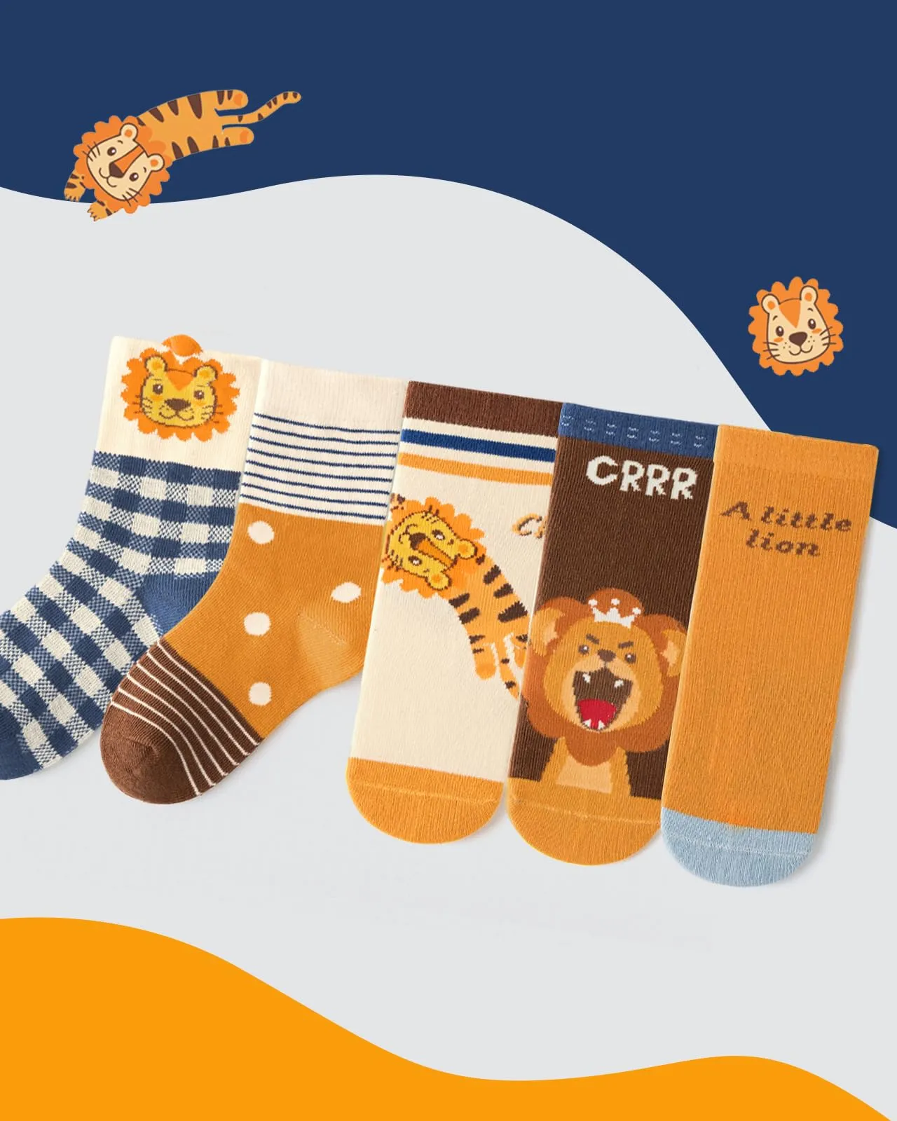 Kyopp 10 Paia Calzini per Bambini e Ragazze e Ragazzi Divertenti Calzini Animali in Cotone Unisex per Crew Socks 21-37 - immagine 7