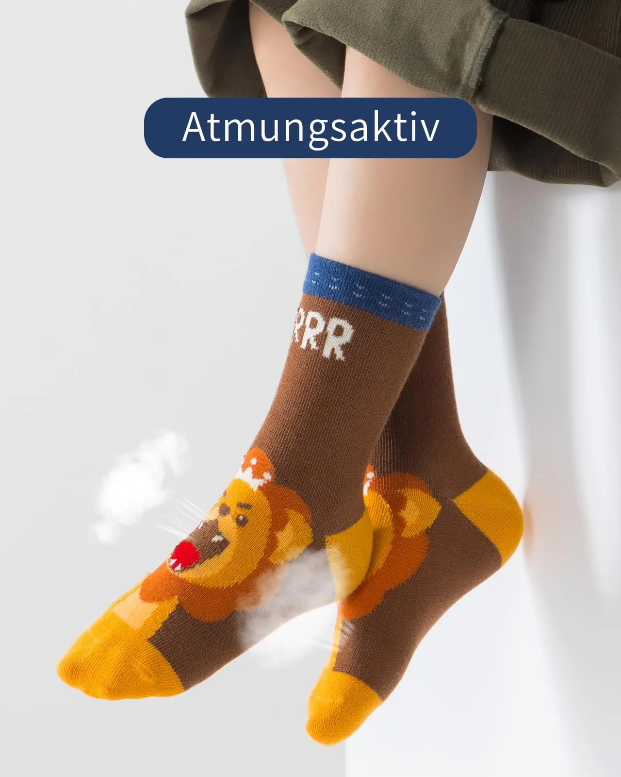 Kyopp 10 Paia Calzini per Bambini e Ragazze e Ragazzi Divertenti Calzini Animali in Cotone Unisex per Crew Socks 21-37 - immagine 4
