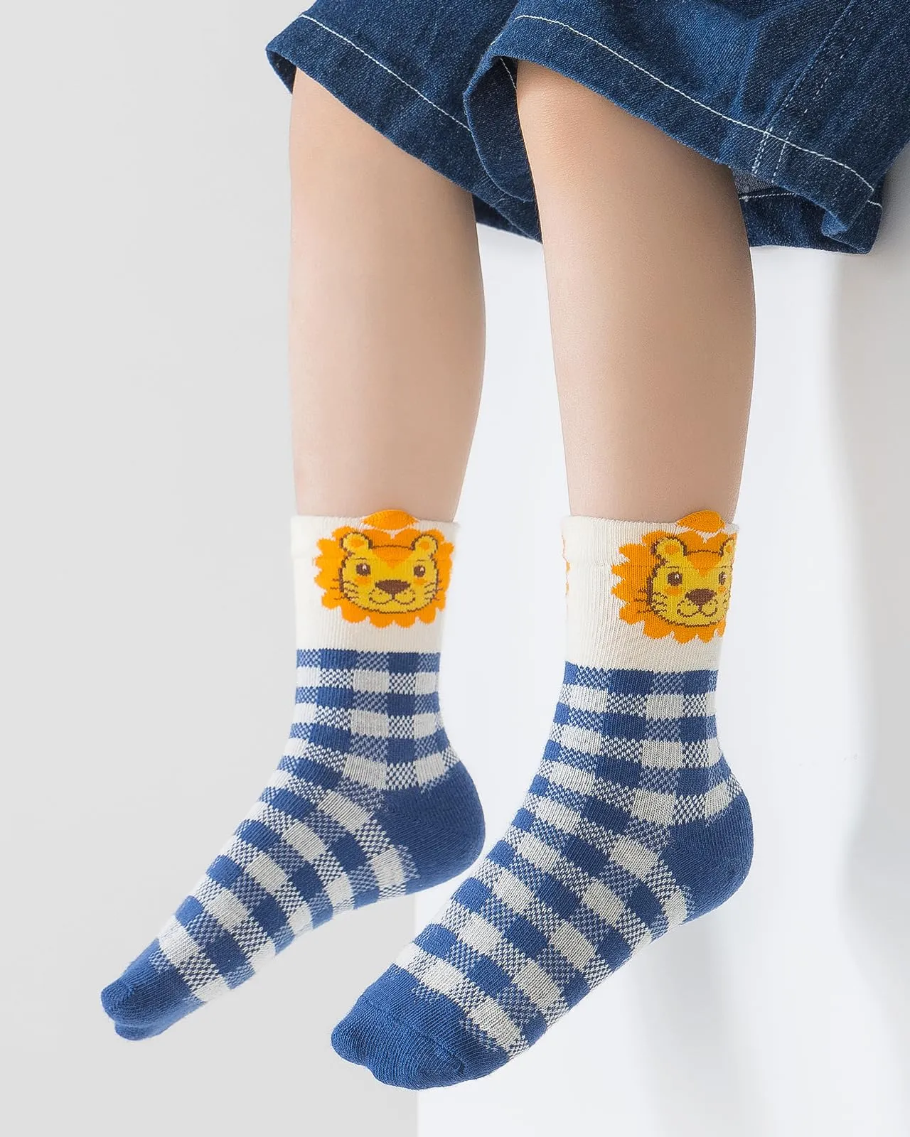 Kyopp 10 Paia Calzini per Bambini e Ragazze e Ragazzi Divertenti Calzini Animali in Cotone Unisex per Crew Socks 21-37 - immagine 9