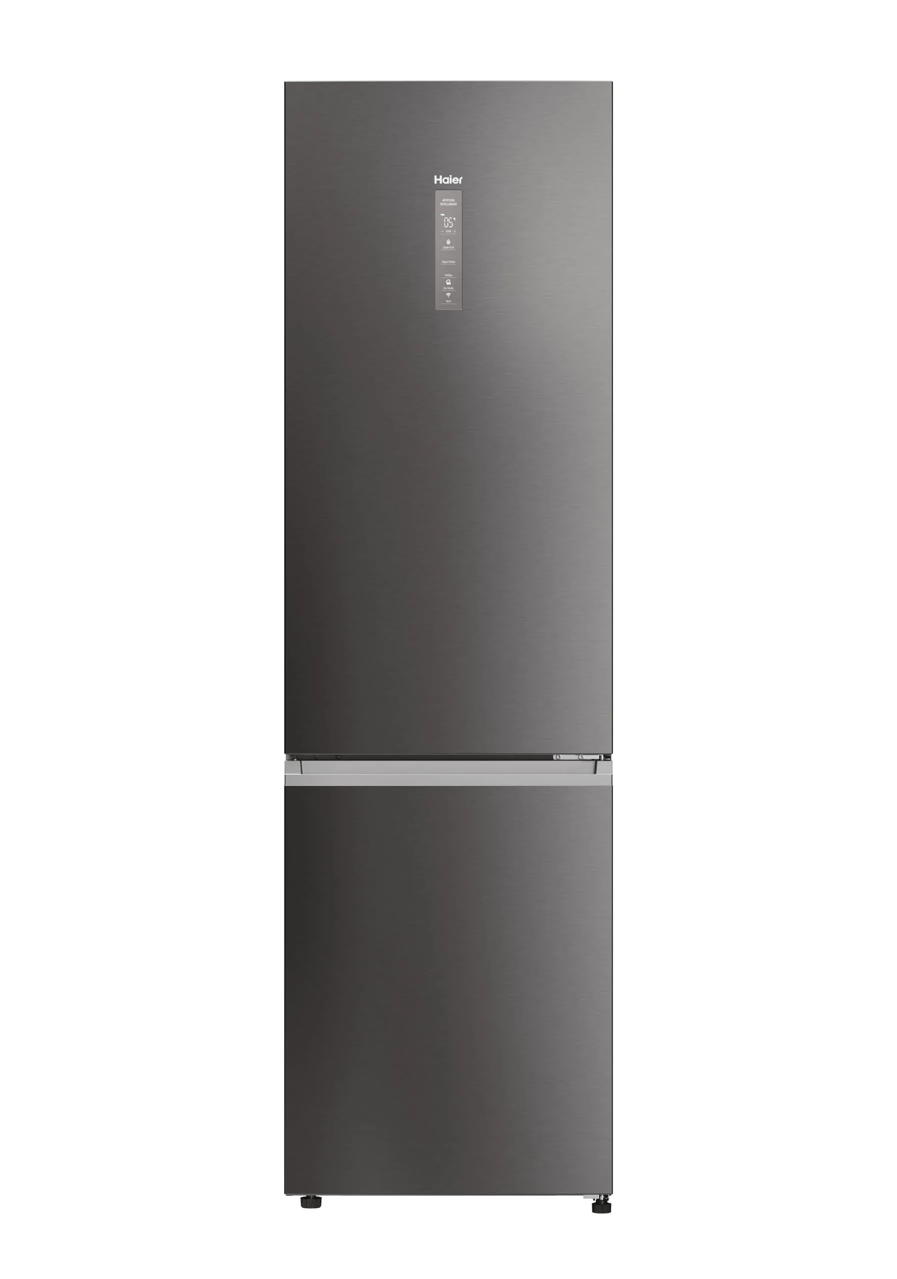 Haier 2D 60 Serie 3 PRO Frigorifero Combinato 406L (289L Frigo + 117L Freezer), Total No Frost, Wi-Fi hOn App, Air Surround, My Zone Pro, Classe D, Dark Inox, 205x59,5x66,7 cm (AxLxP), HDPW3620DNPD - immagine 1