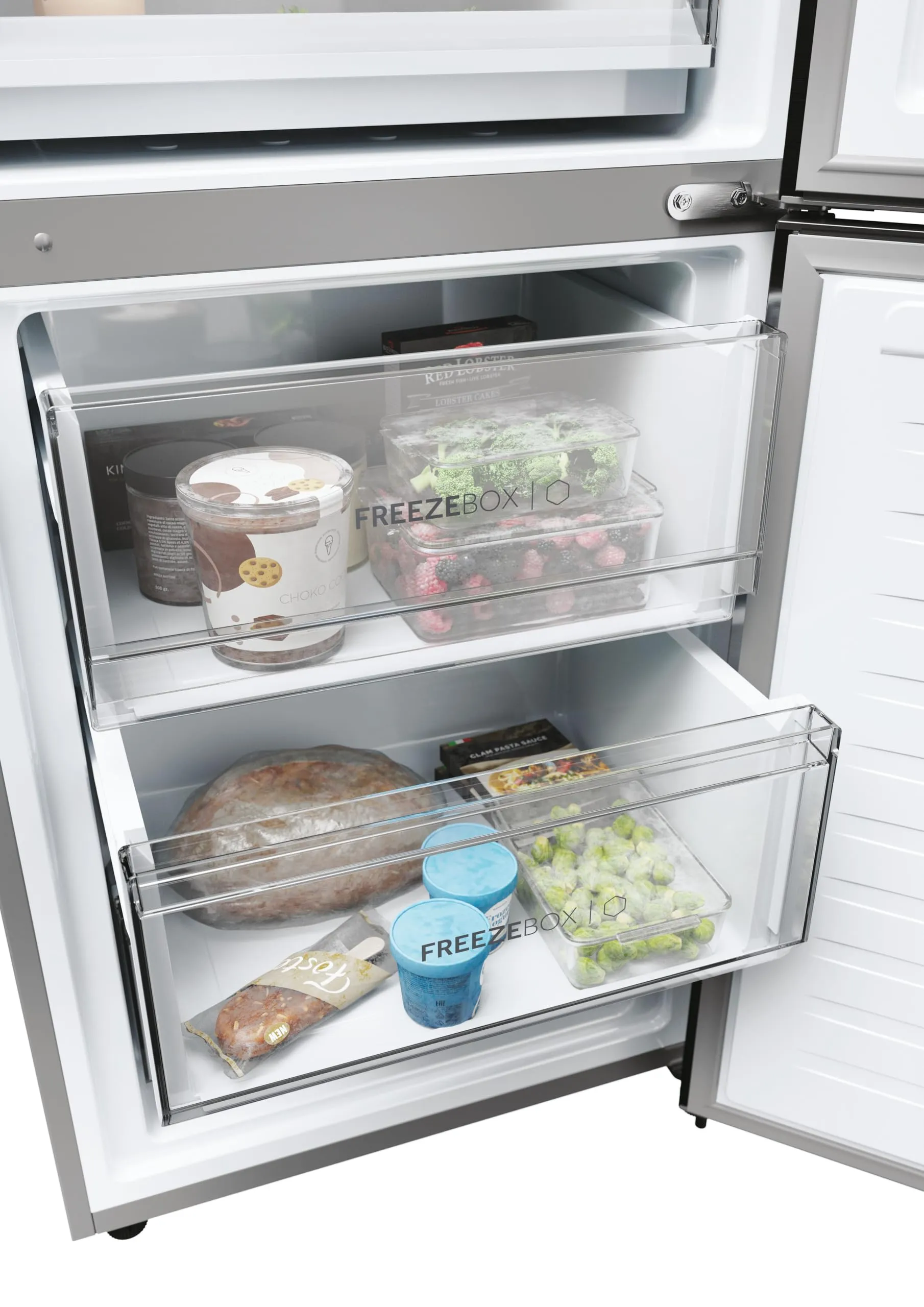 Haier 2D 60 Serie 3 PRO Frigorifero Combinato 406L (289L Frigo + 117L Freezer), Total No Frost, Wi-Fi hOn App, Air Surround, My Zone Pro, Classe D, Dark Inox, 205x59,5x66,7 cm (AxLxP), HDPW3620DNPD - immagine 8