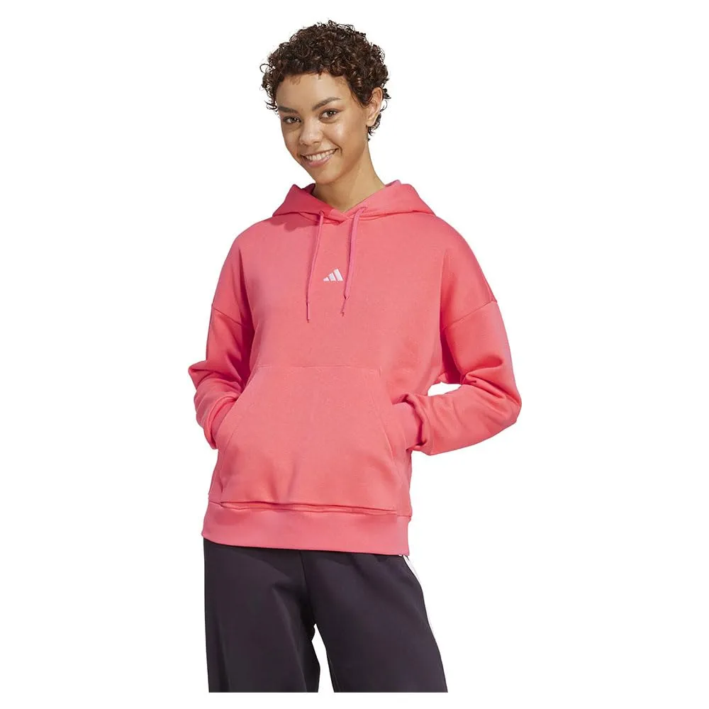 Adidas Donna Essentials Small Logo Feel Cozy Hoodie, Semi Turbo/White, XS - immagine 3