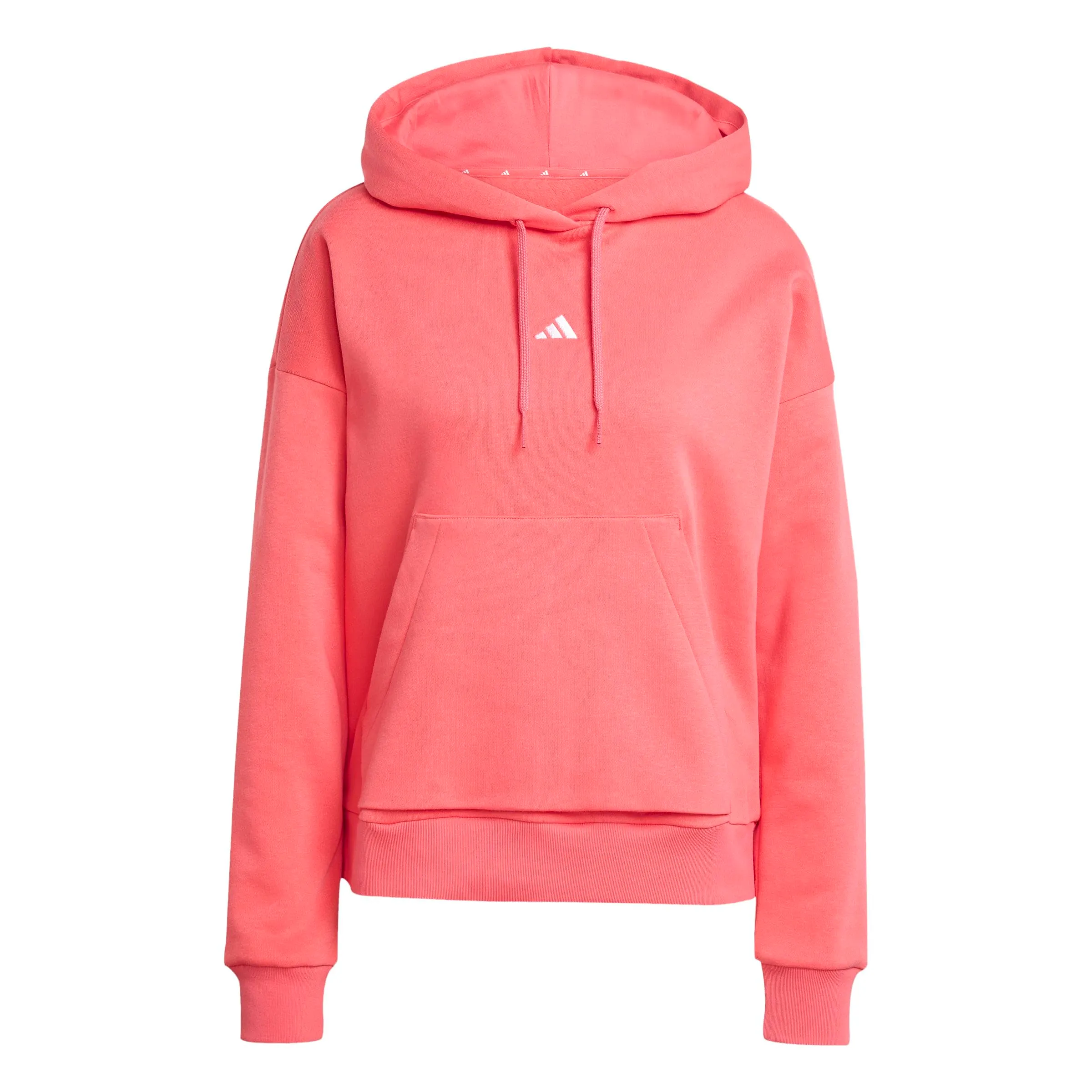 Adidas Donna Essentials Small Logo Feel Cozy Hoodie, Semi Turbo/White, S - immagine 1