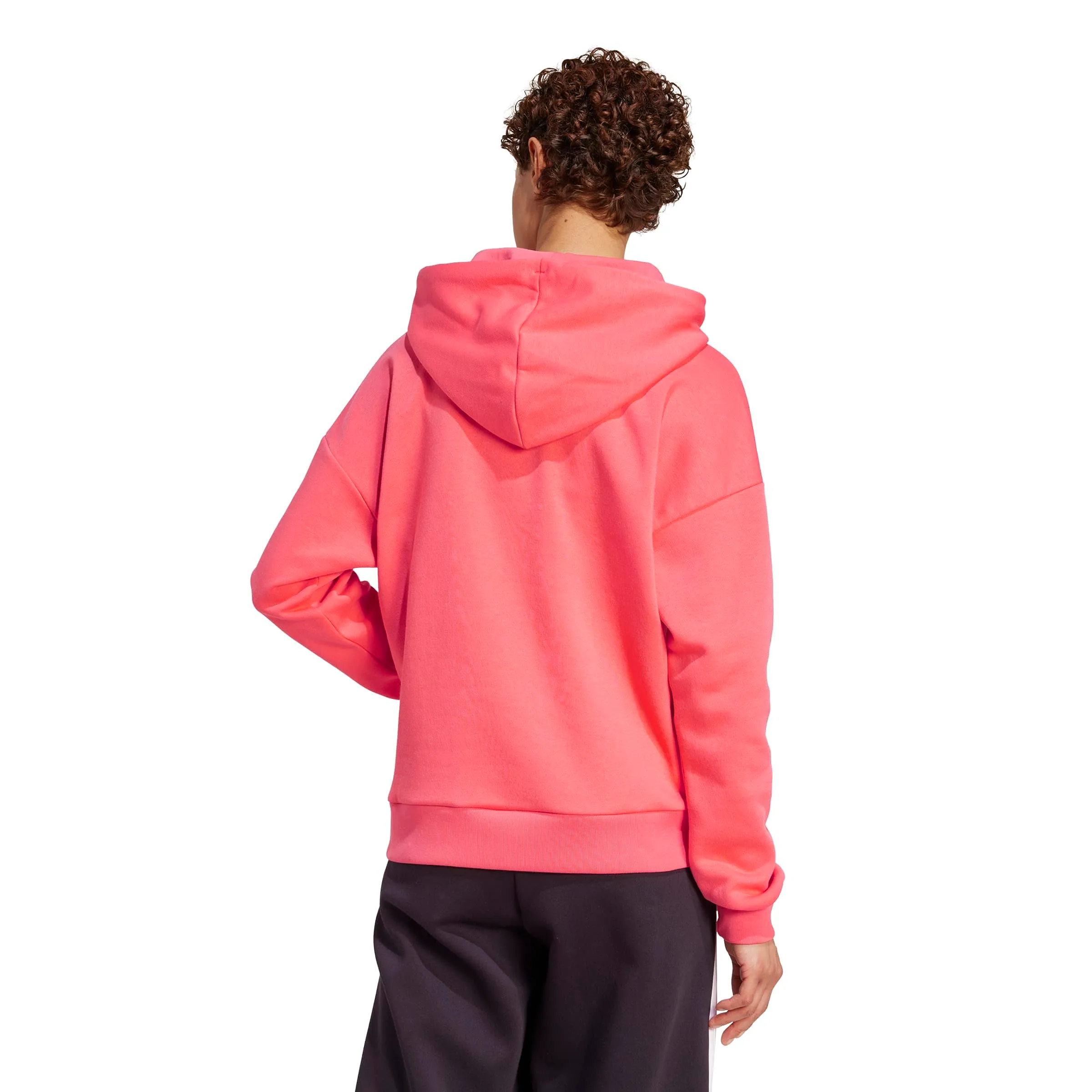 Adidas Donna Essentials Small Logo Feel Cozy Hoodie, Semi Turbo/White, S - immagine 2