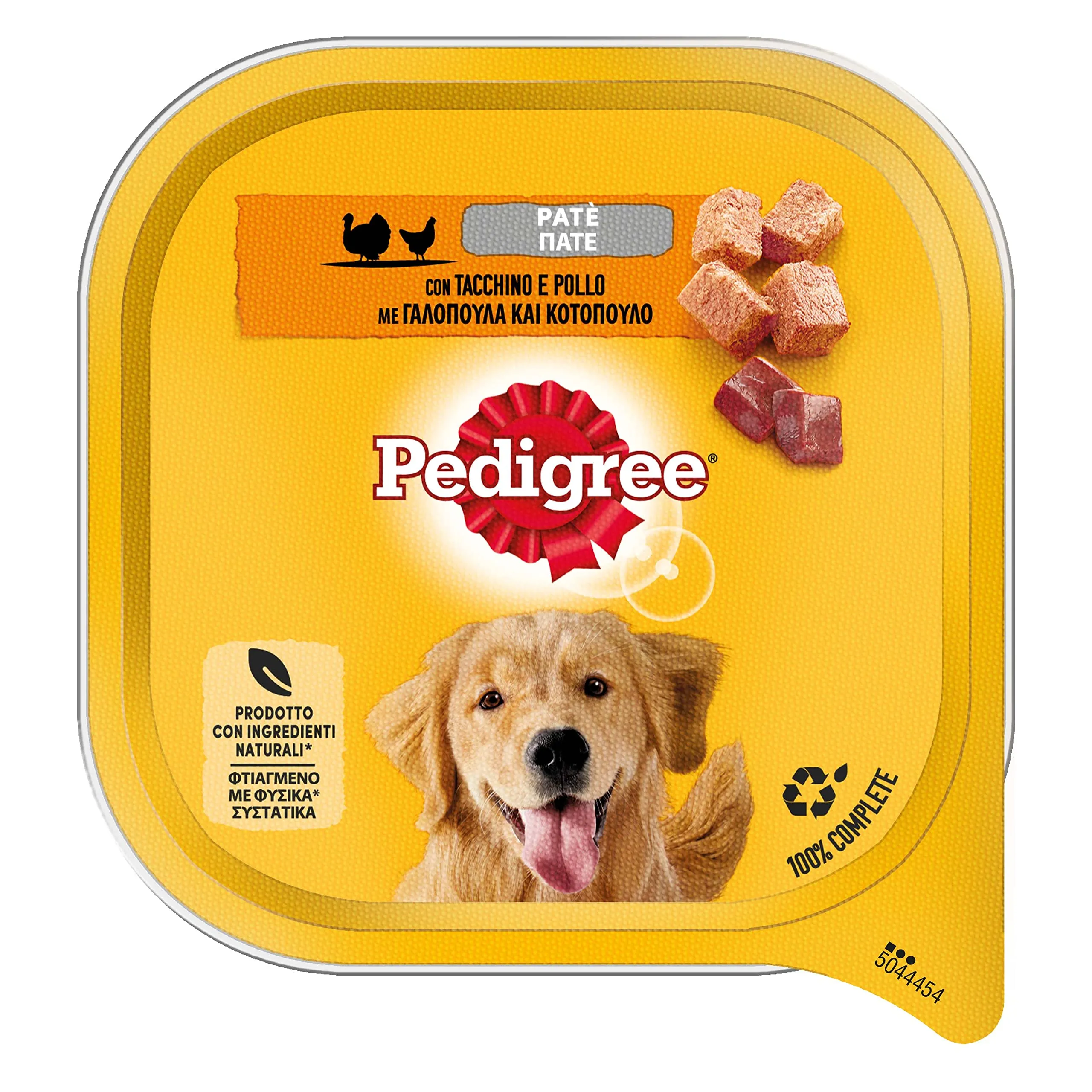 Pedigree Cibo Umido per Cani Adulti con Tacchino e Pollo in Patè, 20 Vaschette da 300 g, Totale 6.000g - immagine 1