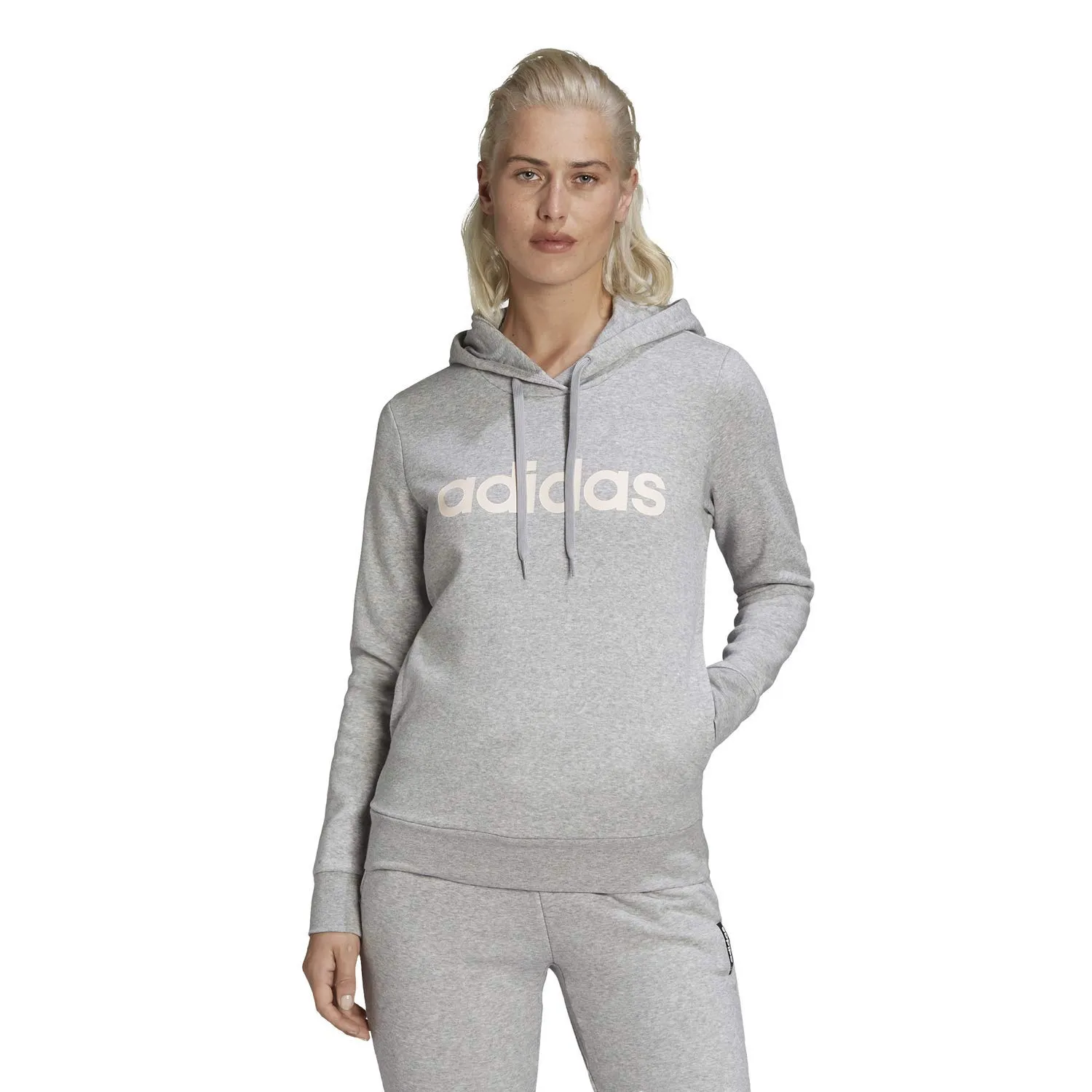 adidas Essentials Linear Over Head Felpa con Cappuccio da Donna - immagine 2