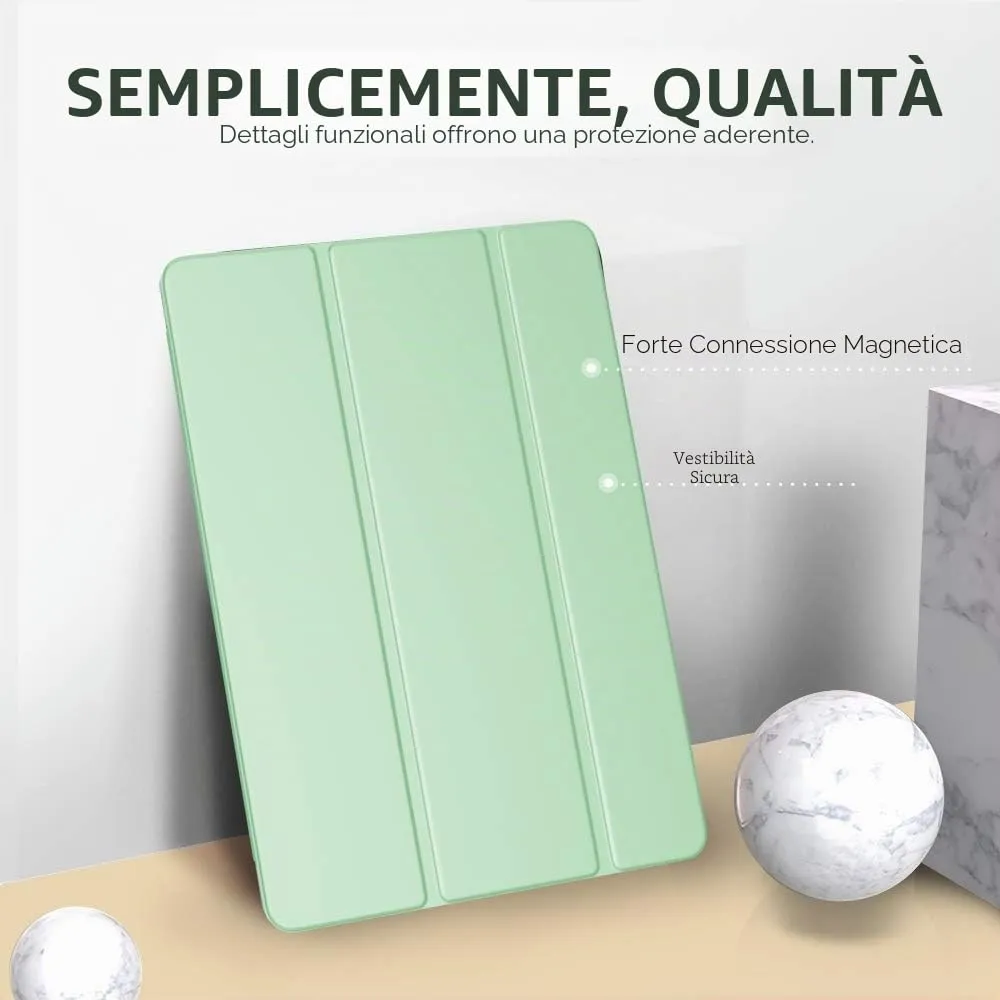MoKo Cover Custodia Per iPad 9a/8a/7a Gen. 2021/2020/2019, Verde - immagine 3