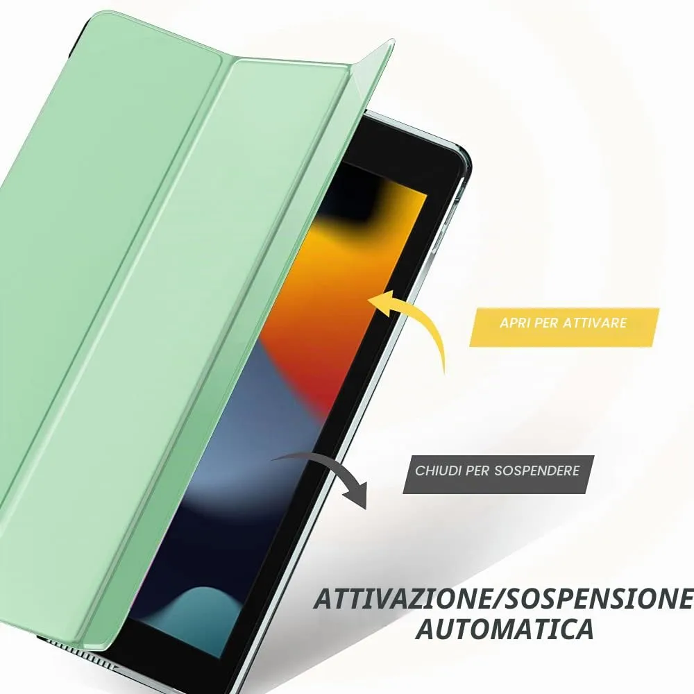 MoKo Cover Custodia Per iPad 9a/8a/7a Gen. 2021/2020/2019, Verde - immagine 4