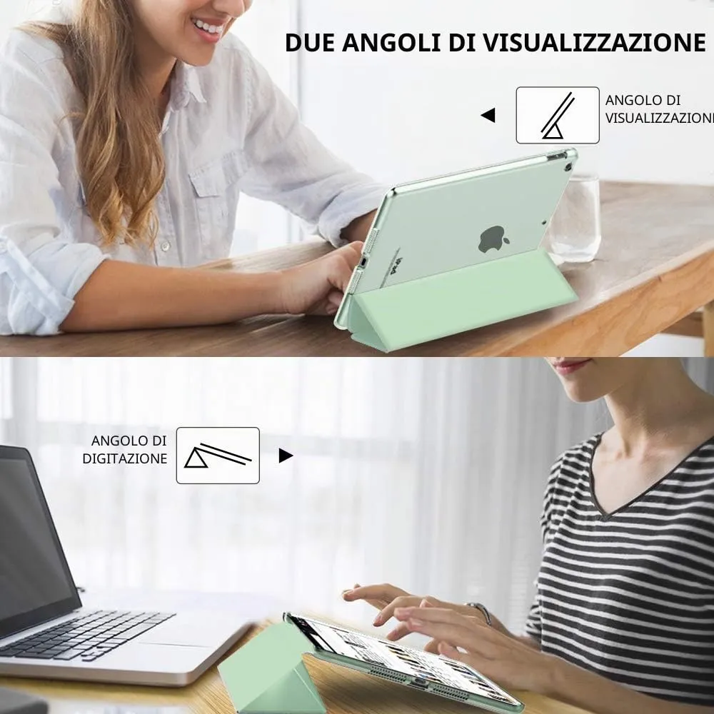 MoKo Cover Custodia Per iPad 9a/8a/7a Gen. 2021/2020/2019, Verde - immagine 5