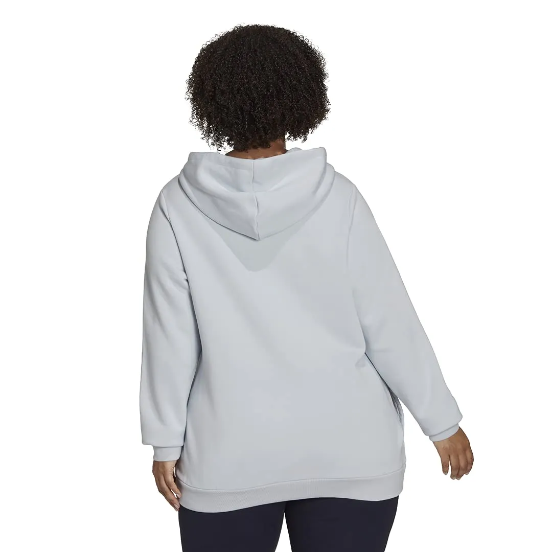 adidas Women's Plus Size Essentials Logo Fleece Hoodie, Halo Blue/White, 3X - immagine 2