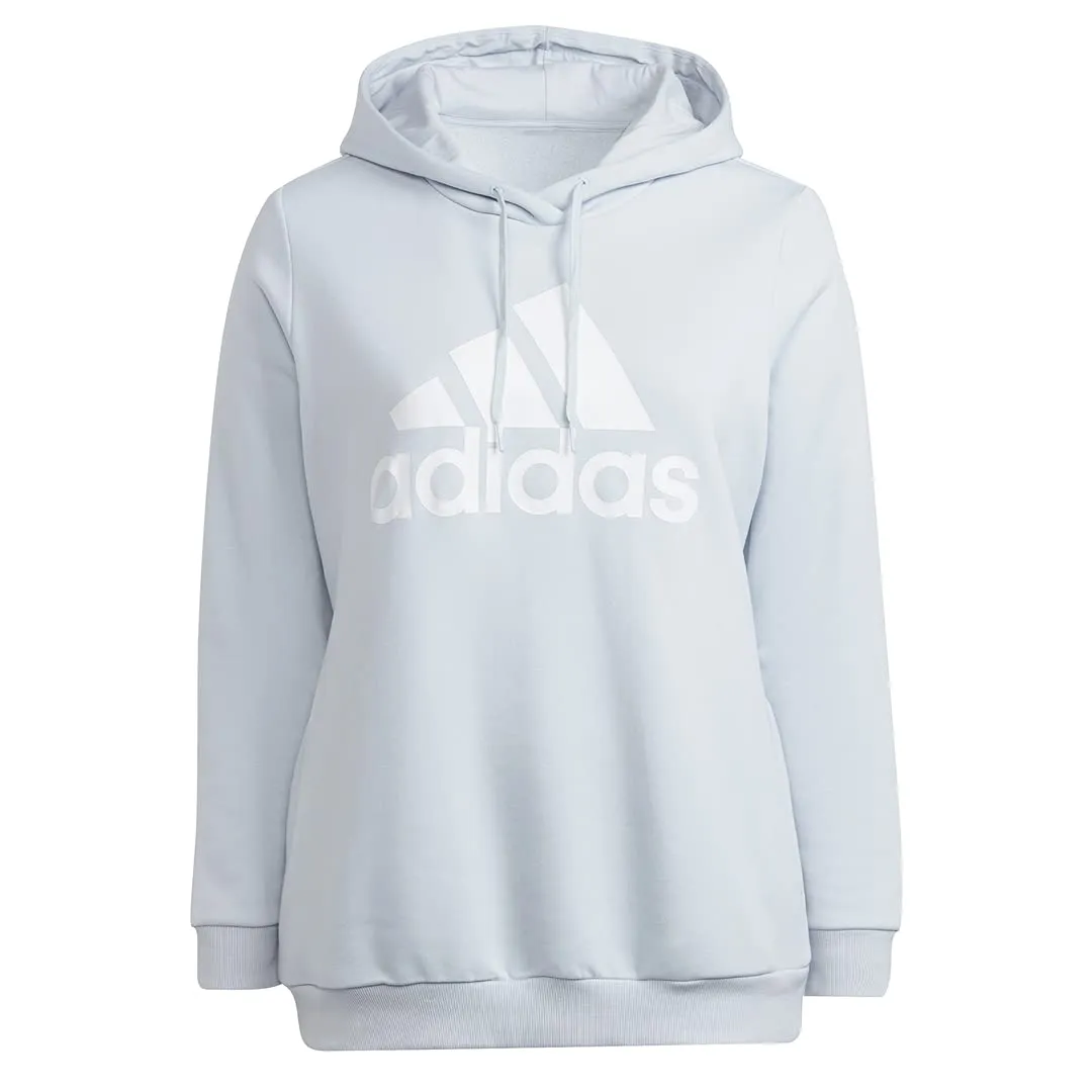 adidas Women's Plus Size Essentials Logo Fleece Hoodie, Halo Blue/White, 3X - immagine 3