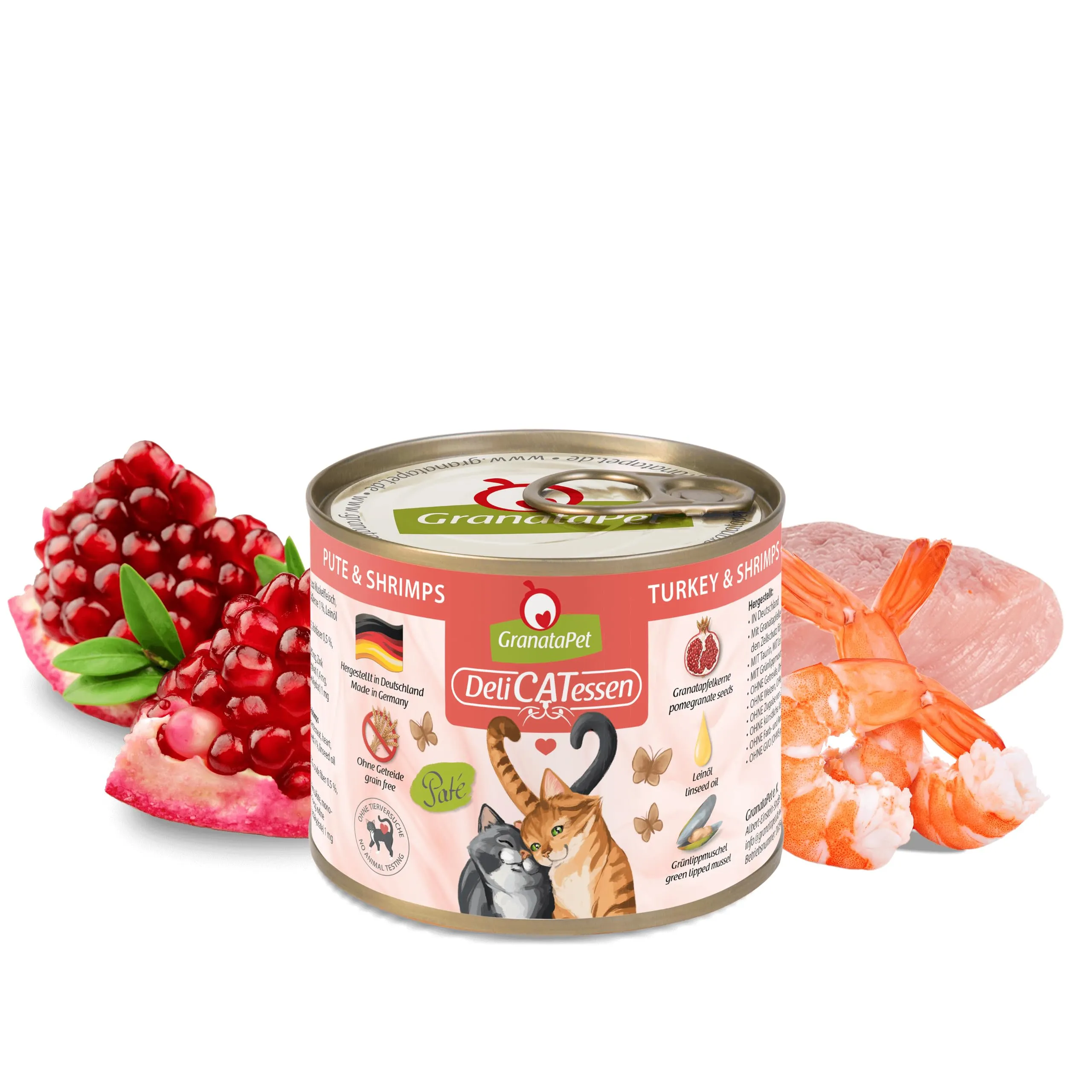 GranataPet DeliCATessen Tacchino & Gamberetti, 6 x 200g - immagine 2