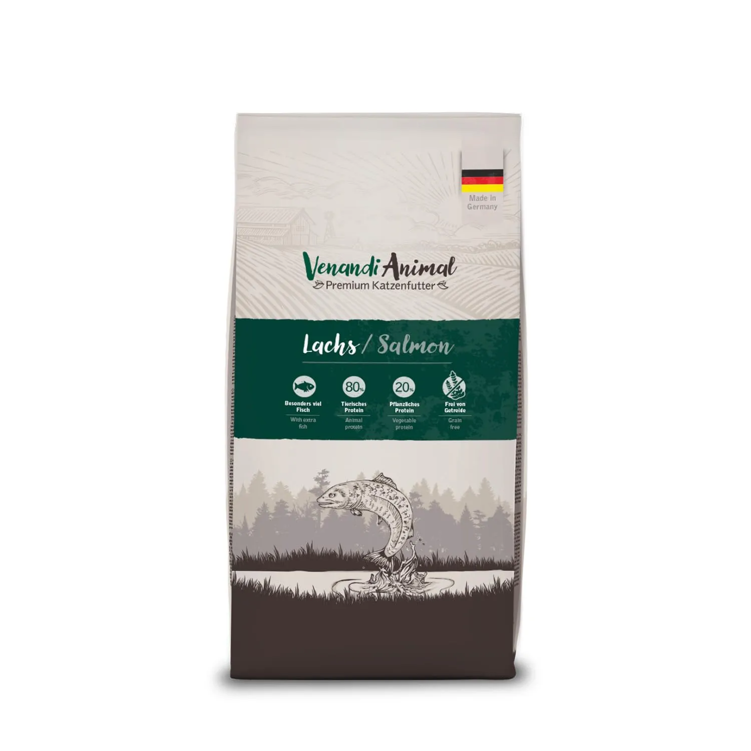 Venandi Animal Salmone come Mangime Secco, Senza Cereali, 1500 g - immagine 1