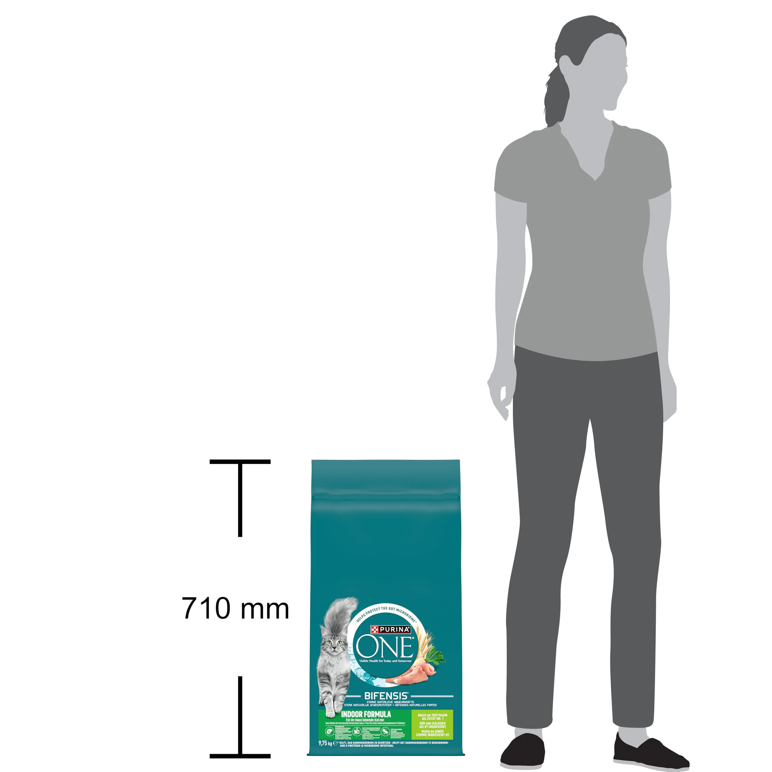 Purina One Bifensis Indoor Crocchette Gatti Adulti, 1 Sacco da 9,75 kg - immagine 3