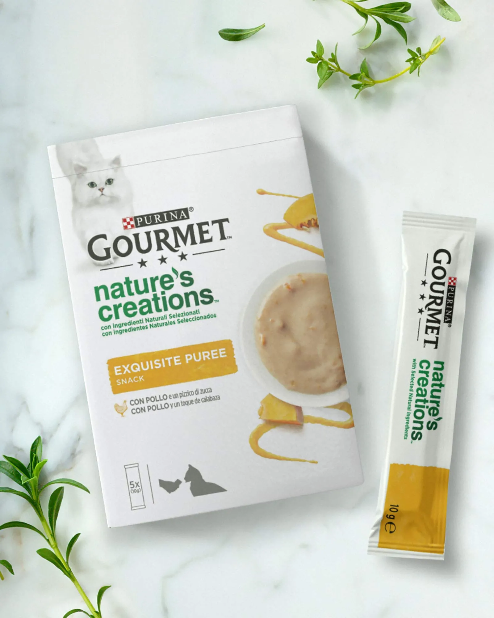GOURMET Nature's Creations Snack per Gatti Adulti con Salmone e Carota 55 Buste da 10g - immagine 2
