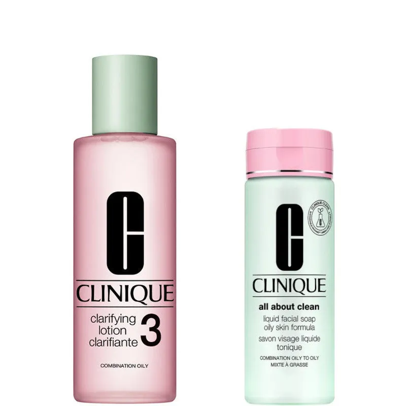 Clinique Clarifying Lotion 3 - Pelle da Normale a Oleosa + Liquid Facial Soap Oily - 400 ML - immagine 1