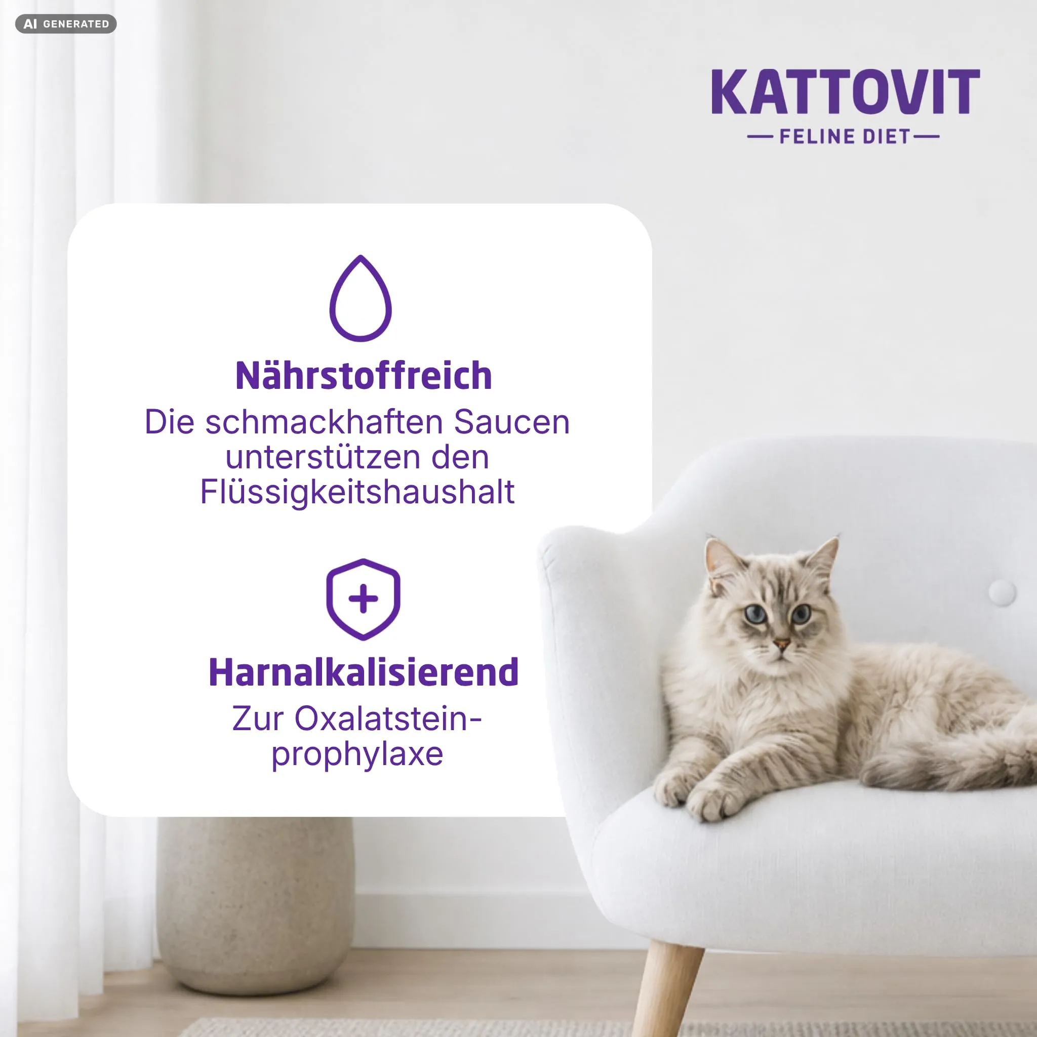 Kattovit Kidney/Renal Multipack | 12 x 85 g | Alimento dietetico completo per gatti con 4 gusti diversi in busta fresca | Per sostenere la funzione renale - immagine 5