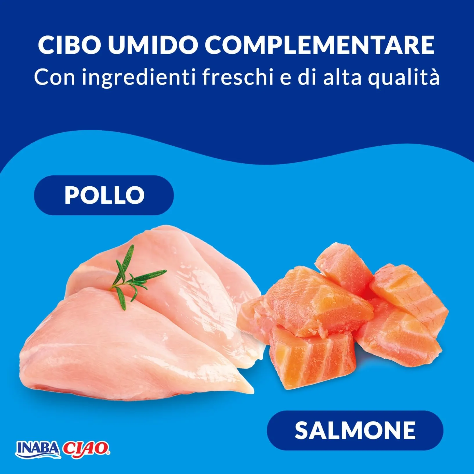 INABA Ciao Stew, Cibo Umido per Gatti con Pollo e Salmone, 12x40g - immagine 3