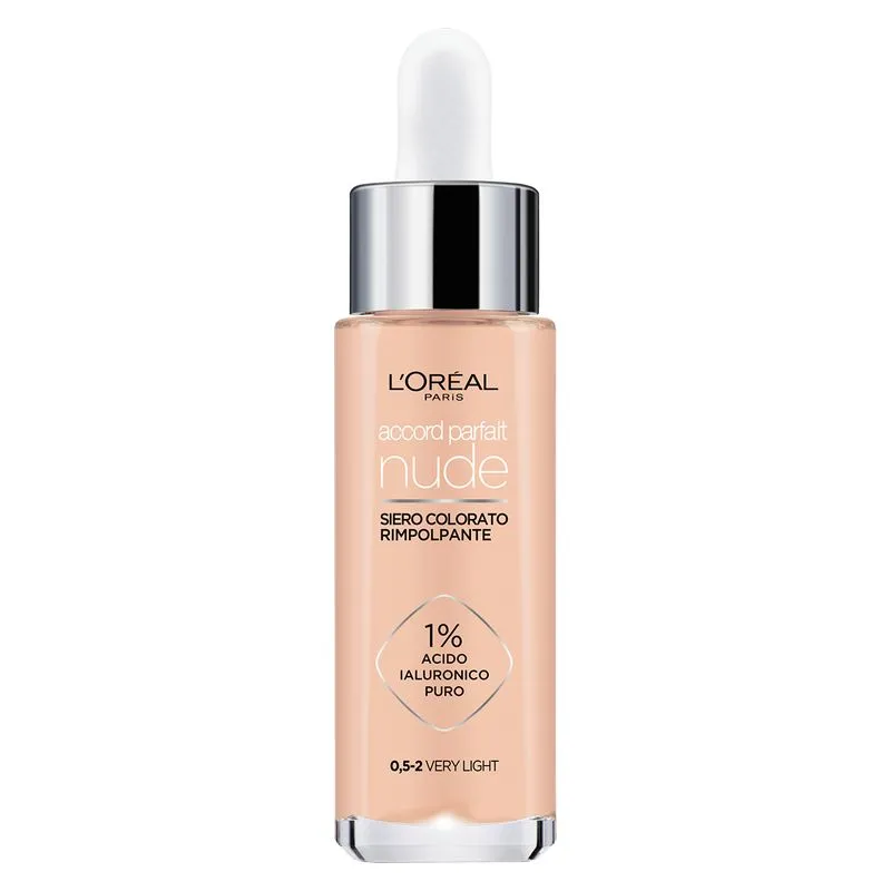 L'Oreal Accord Parfait Nude - Siero Colorato Rimpolpante 0.5-2 Very Light - immagine 1
