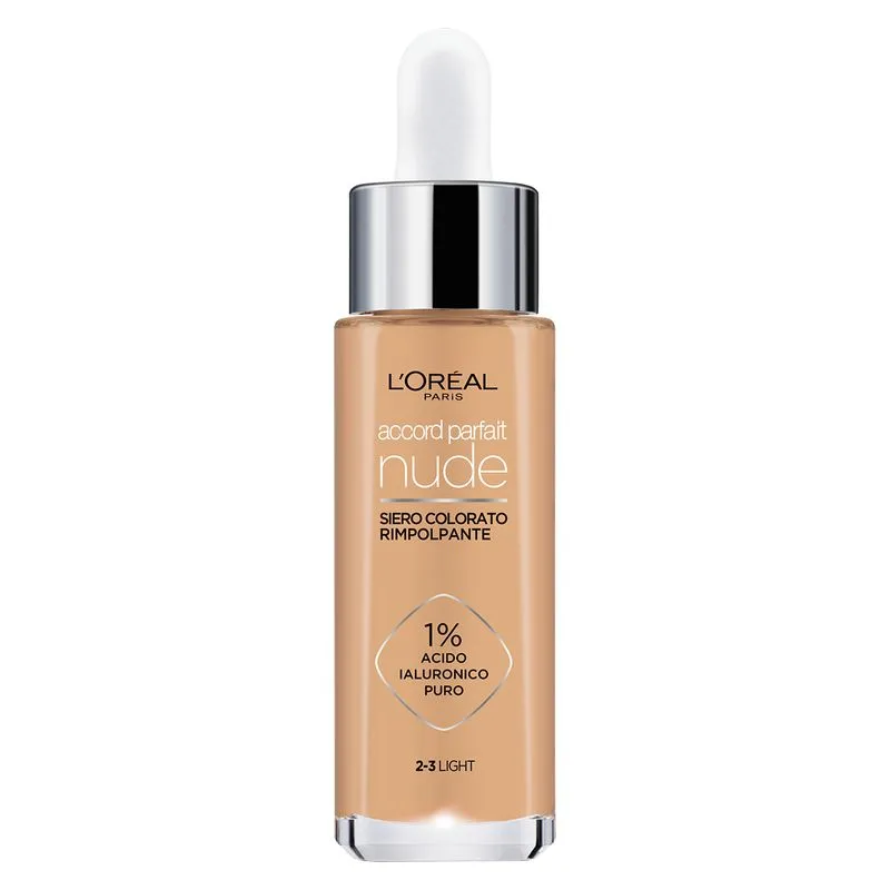 L'Oreal Accord Parfait Nude - Siero Colorato Rimpolpante 2-3 Light - immagine 1