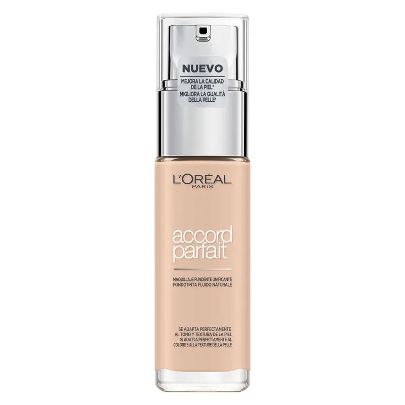 L'Oreal Accord Parfait Fondotinta Fluido Effetto Naturale 1N Ivoire - immagine 1
