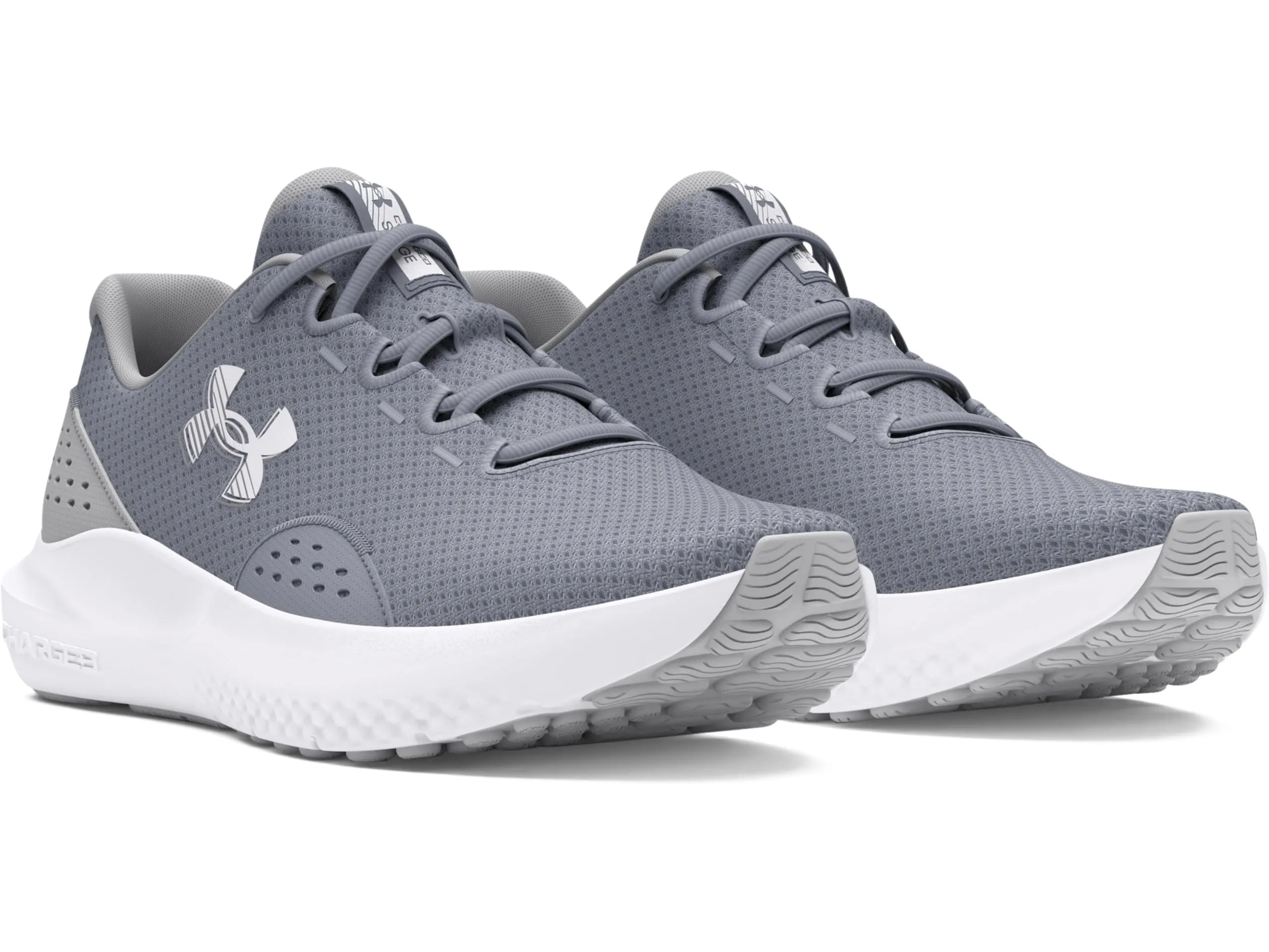 Under Armour UA Charged Surge 4 - Scarpe da Corsa da Uomo, Acciaio MOD Grigio Bianco, 42.5 EU - immagine 3