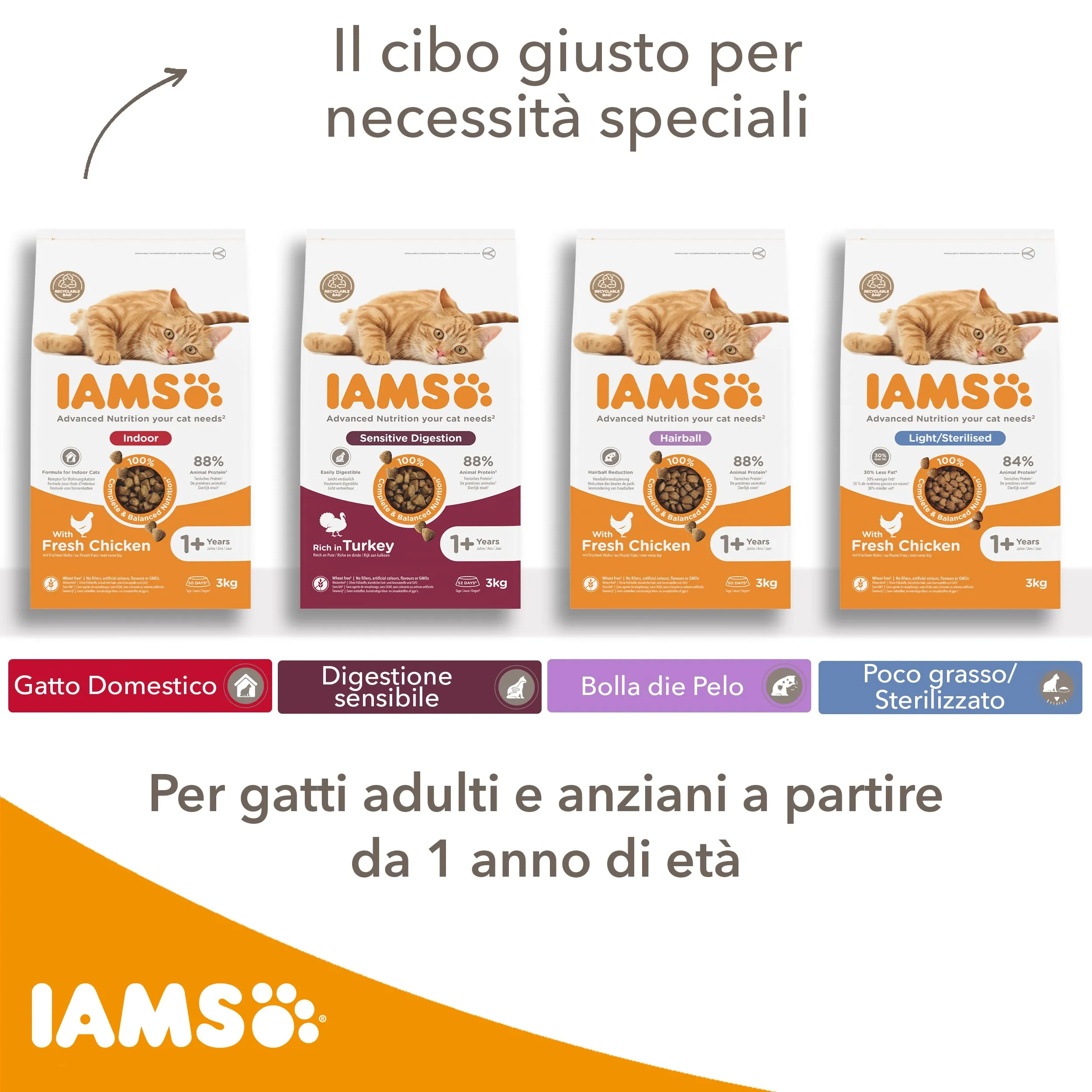 IAMS Sensitive Digestion - Cibo secco per gatti sensibili, 10 kg - immagine 4