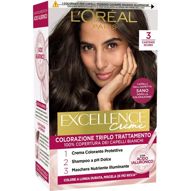 L'Oreal Excellence Creme 3 Castano Scuro - immagine 1