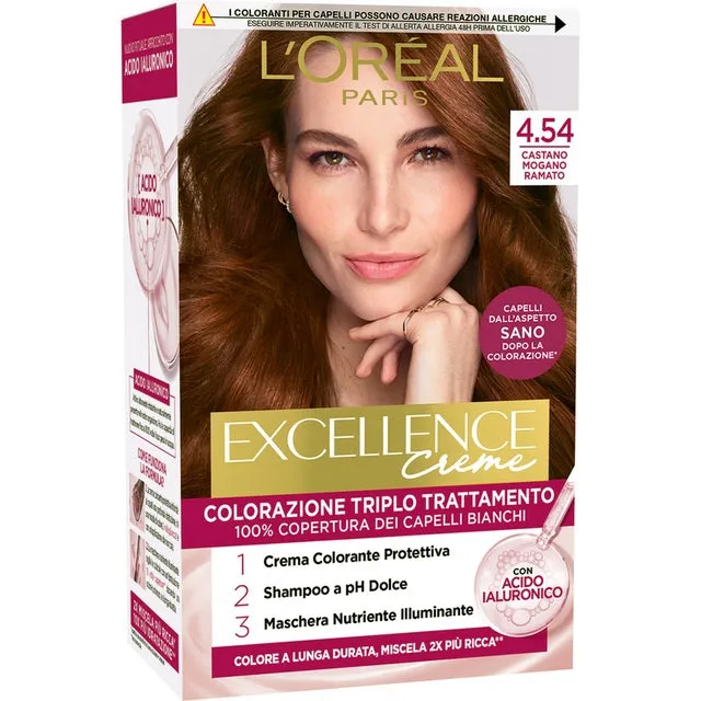 L'Oreal Excellence Creme 4.54 Castano Mogano Ramato - immagine 1
