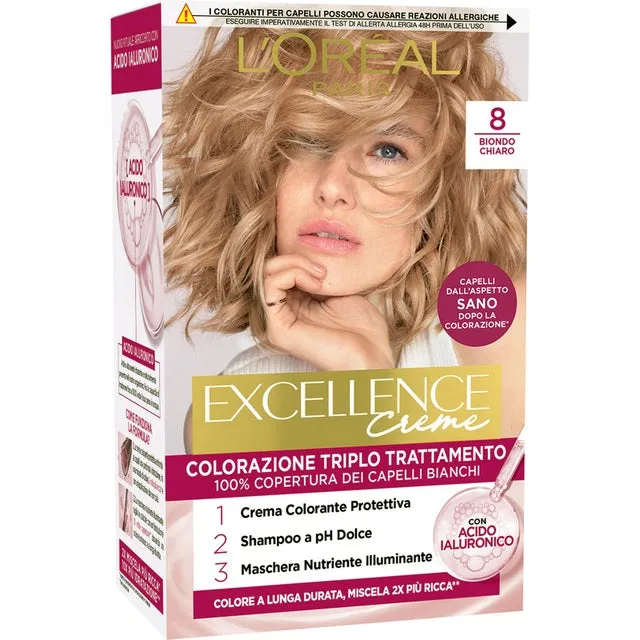 L'Oreal Excellence Creme 8 Biondo Chiaro - immagine 1