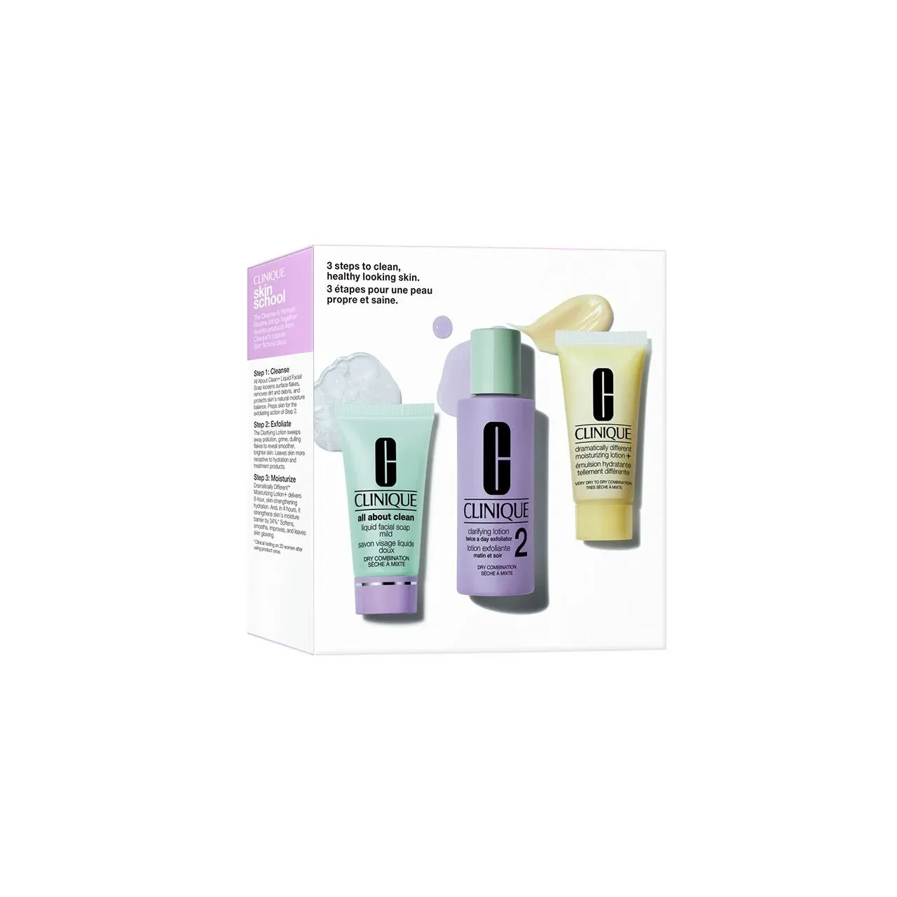 Clinique Starter Kit Skincare Routine 3 Step - Pelle da normale a secca Kit - immagine 1