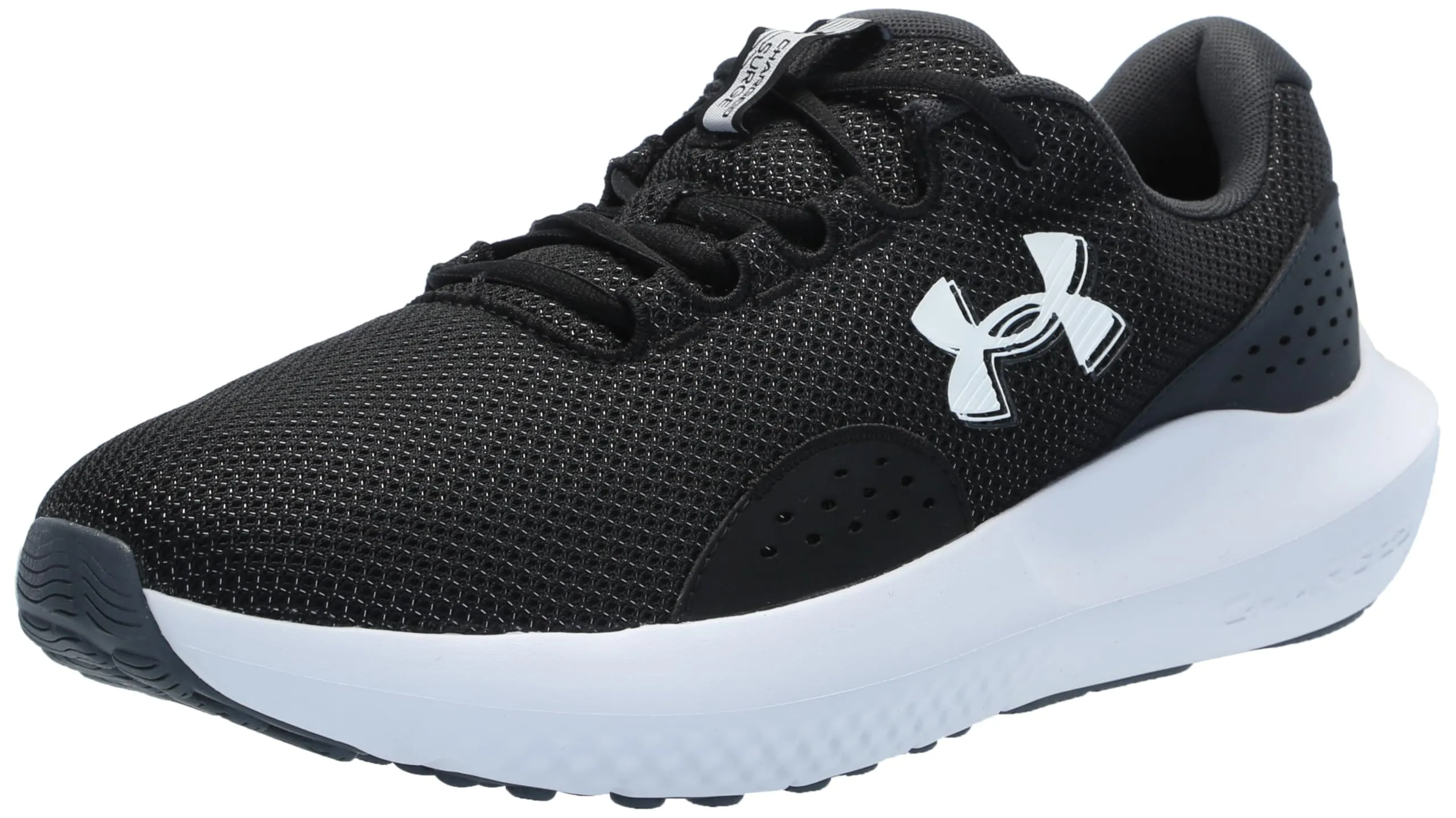 Under Armour Sneaker Charged Surge 4 da Uomo, (002) Nero/Antracite/Bianco, 9 X-Wide - immagine 1