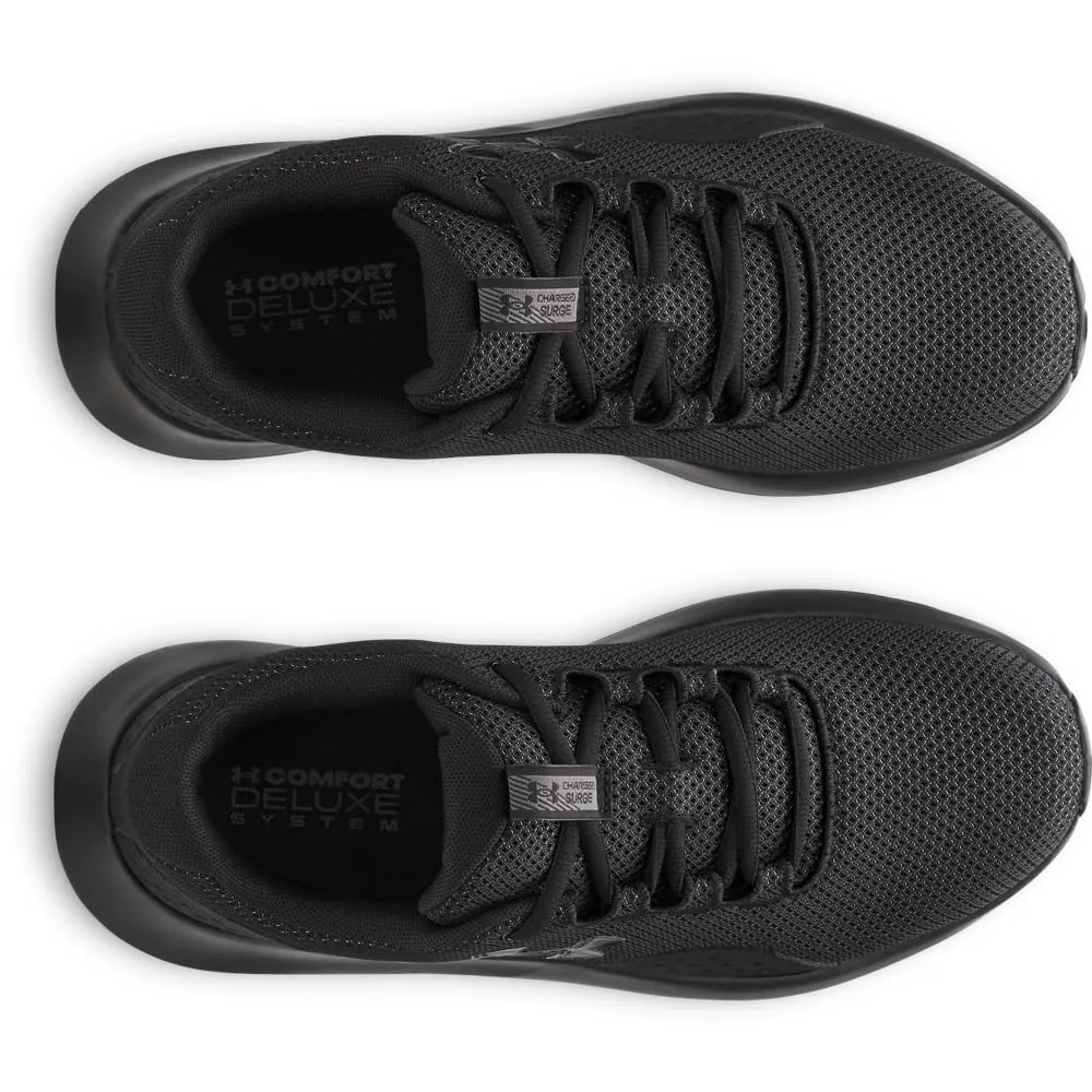 Under Armour Sneaker Charged Surge 4 da Uomo, (001) Nero/Nero/Nero, 9.5 X-Wide - immagine 4