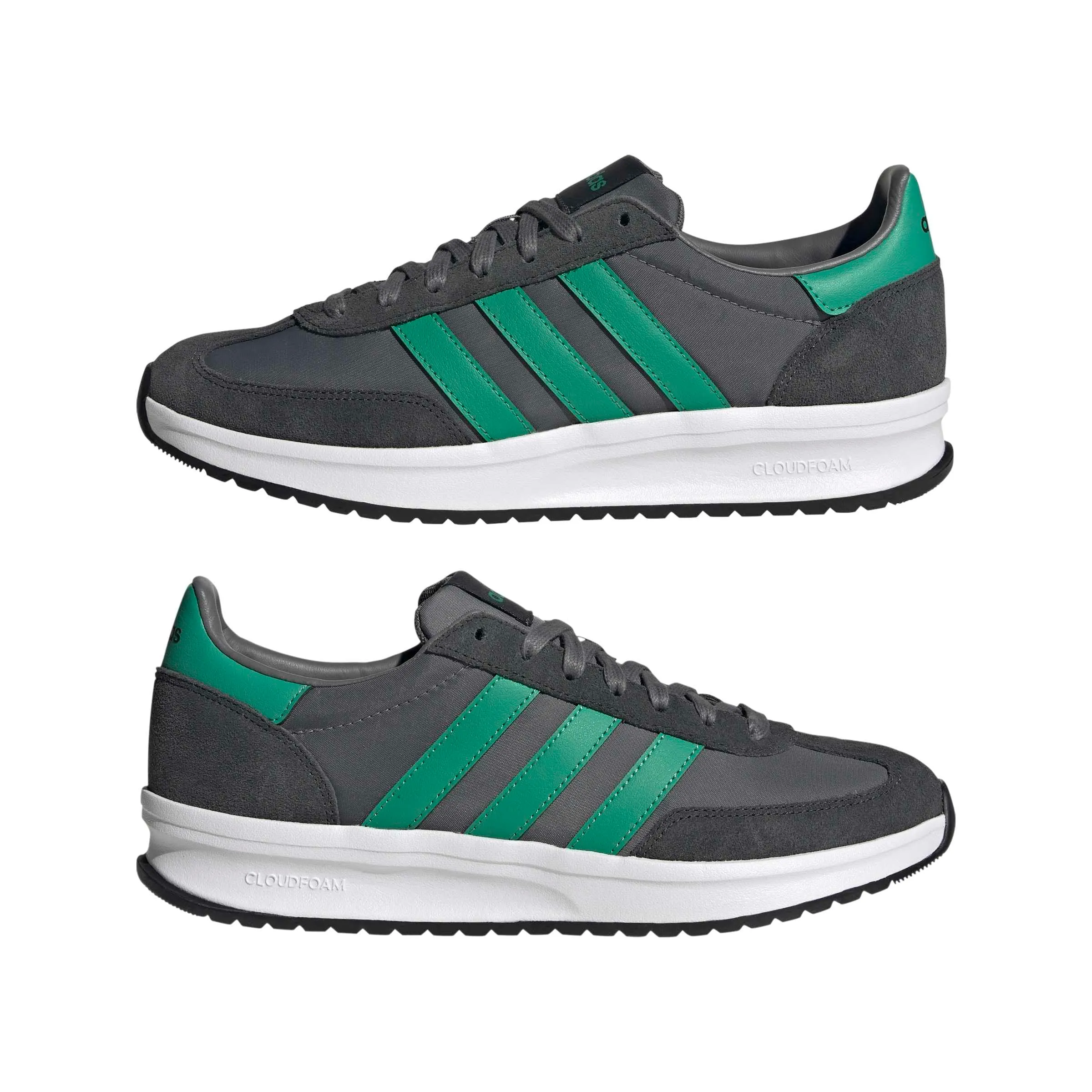 Adidas Uomo Run 70S 2.0 Shoes, Grey Four/Semi Court Green/Carbon, 41 1/3 EU - immagine 6