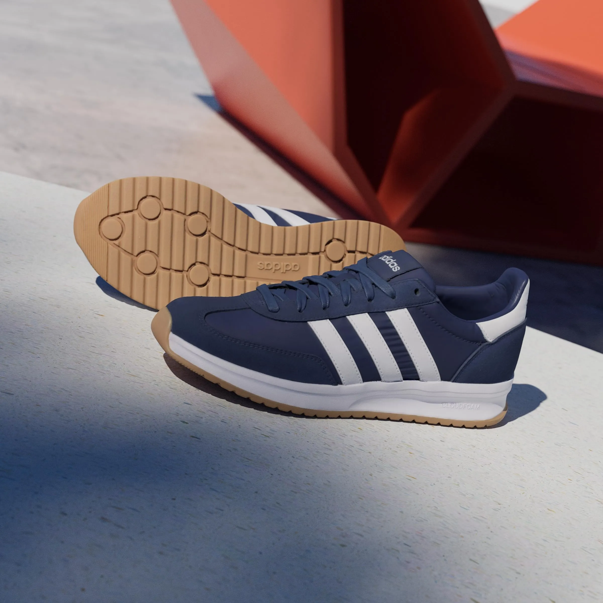 adidas Uomo Run 70S 2.0 Shoes, Dark Blue/Cloud White/Cloud White, 48 EU - immagine 9