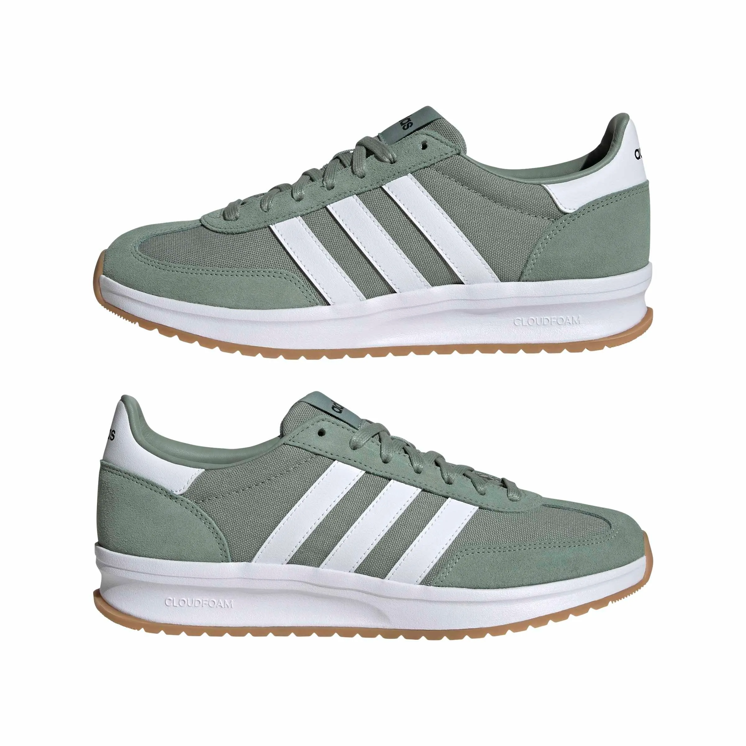 Adidas Uomo Run 70S 2.0 Shoes, Silver Green/Ftwr White/Gum 3, 46 EU - immagine 6