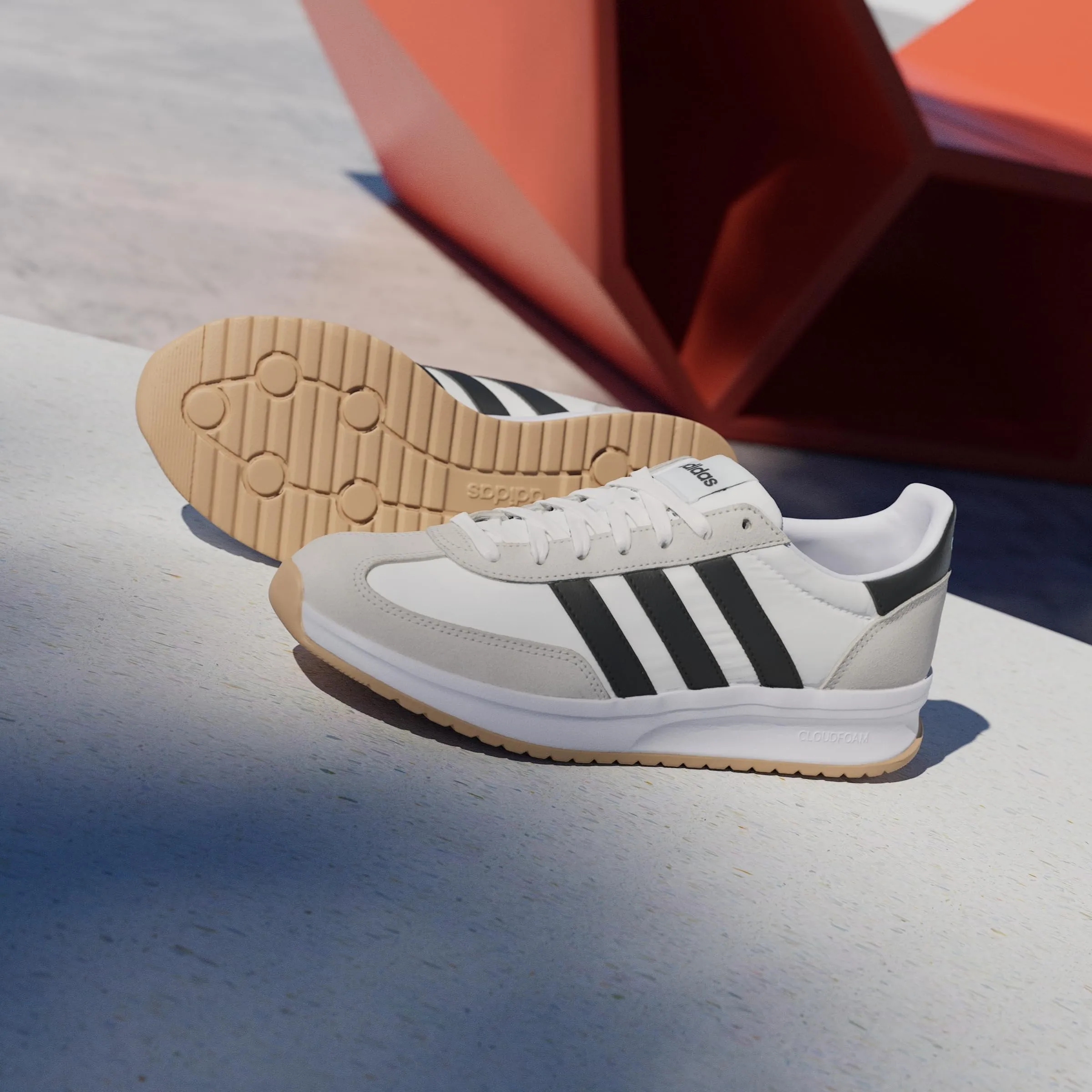adidas Uomo Run 70S 2.0 Shoes, Cloud White/Core Black/Grey One, 46 EU - immagine 9