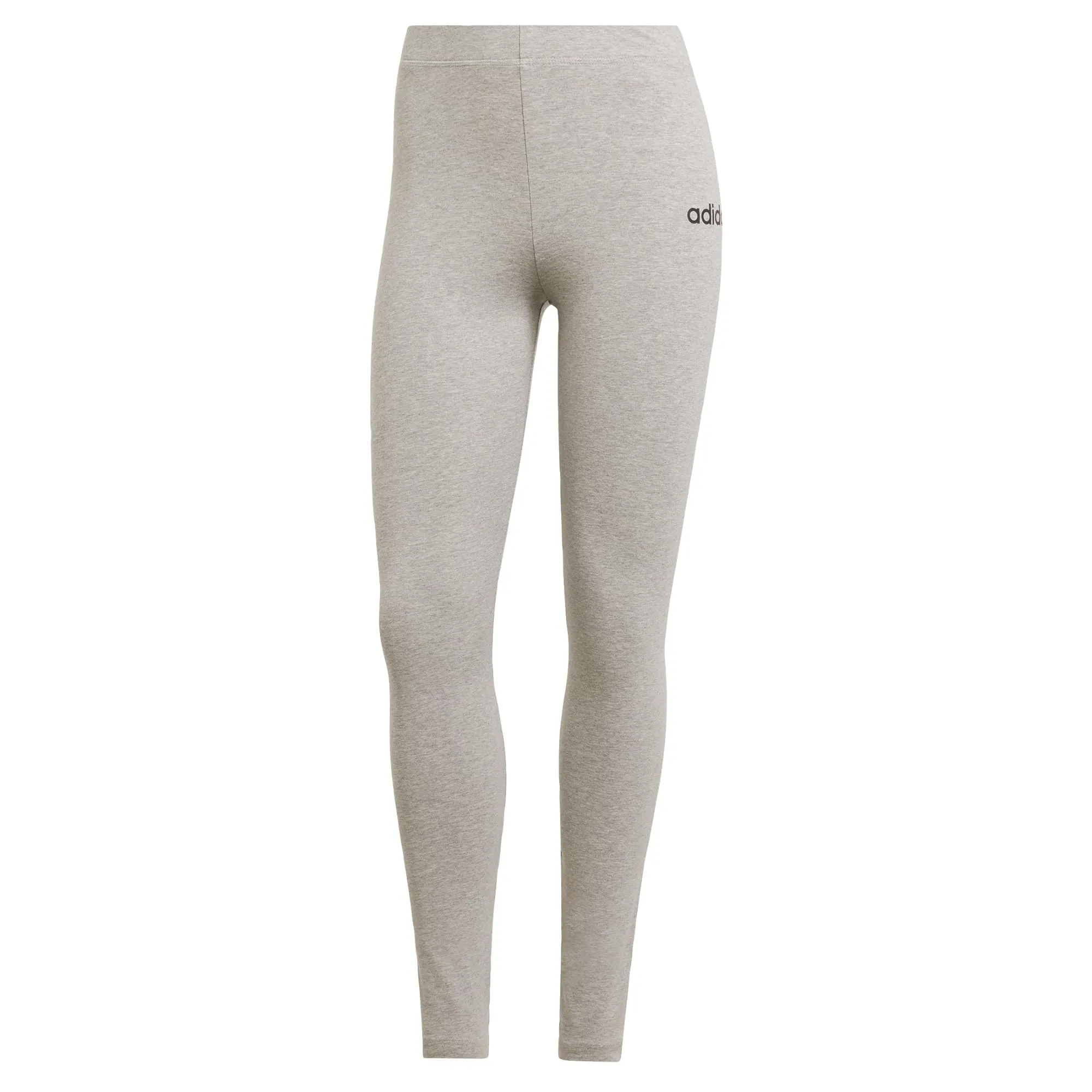 adidas Donna Essentials Linear Cotton Leggings Tights, Medium Grey Heather/Black, M - immagine 1