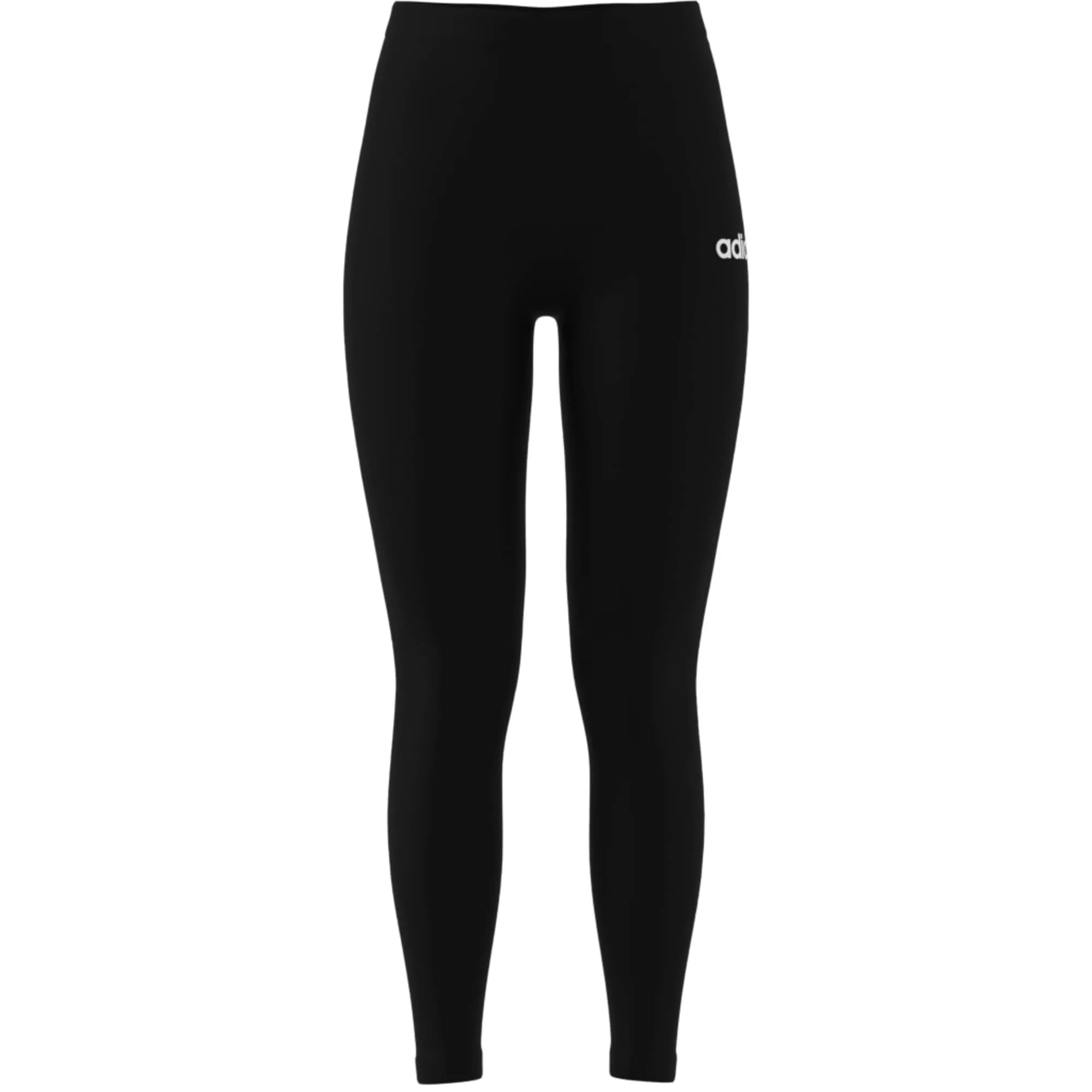 adidas Donna Essentials Linear Cotton Leggings Tights, Black/White, S - immagine 7