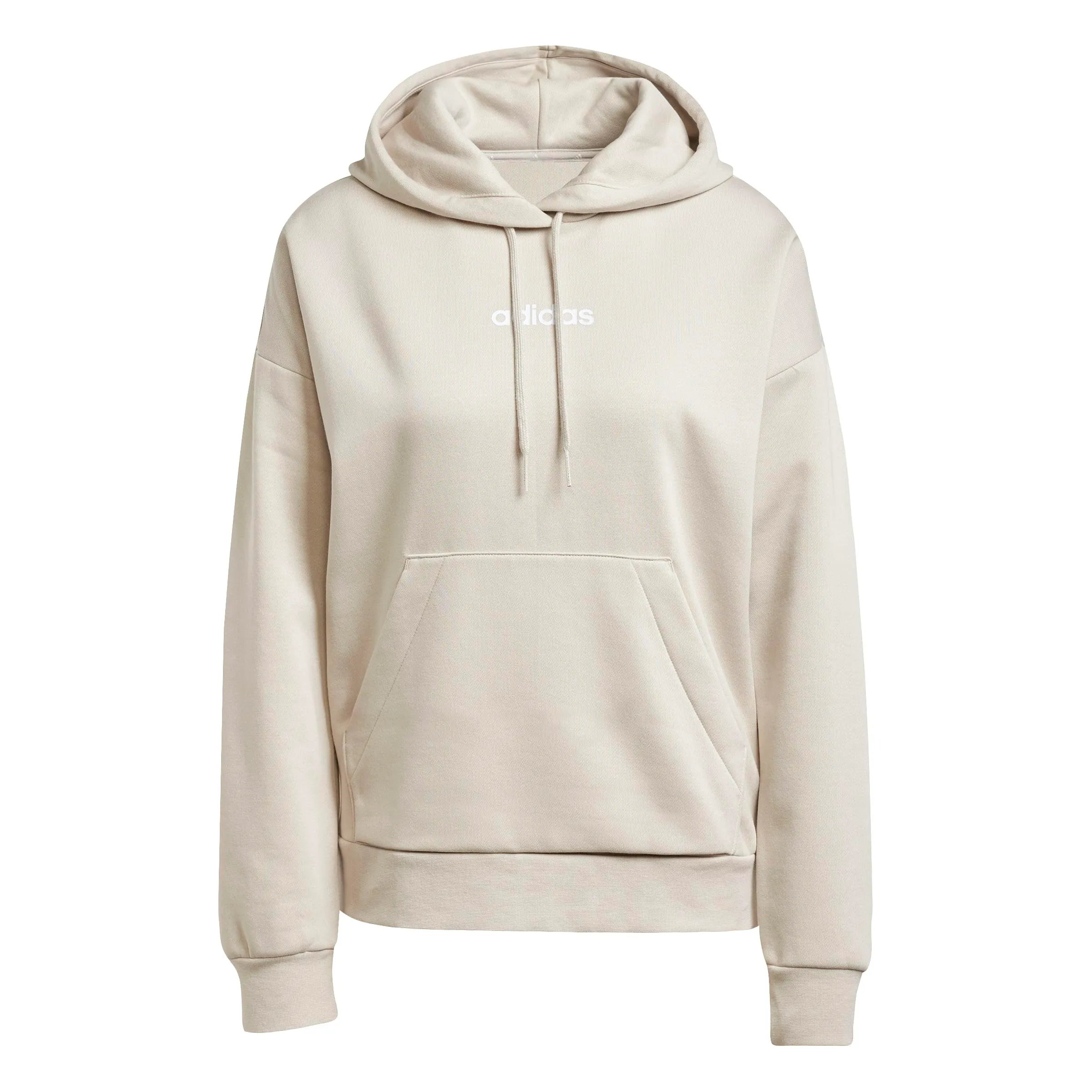 Adidas Donna Essentials Linear Fleece Hoodie, Wonder Alumina/White, S - immagine 1